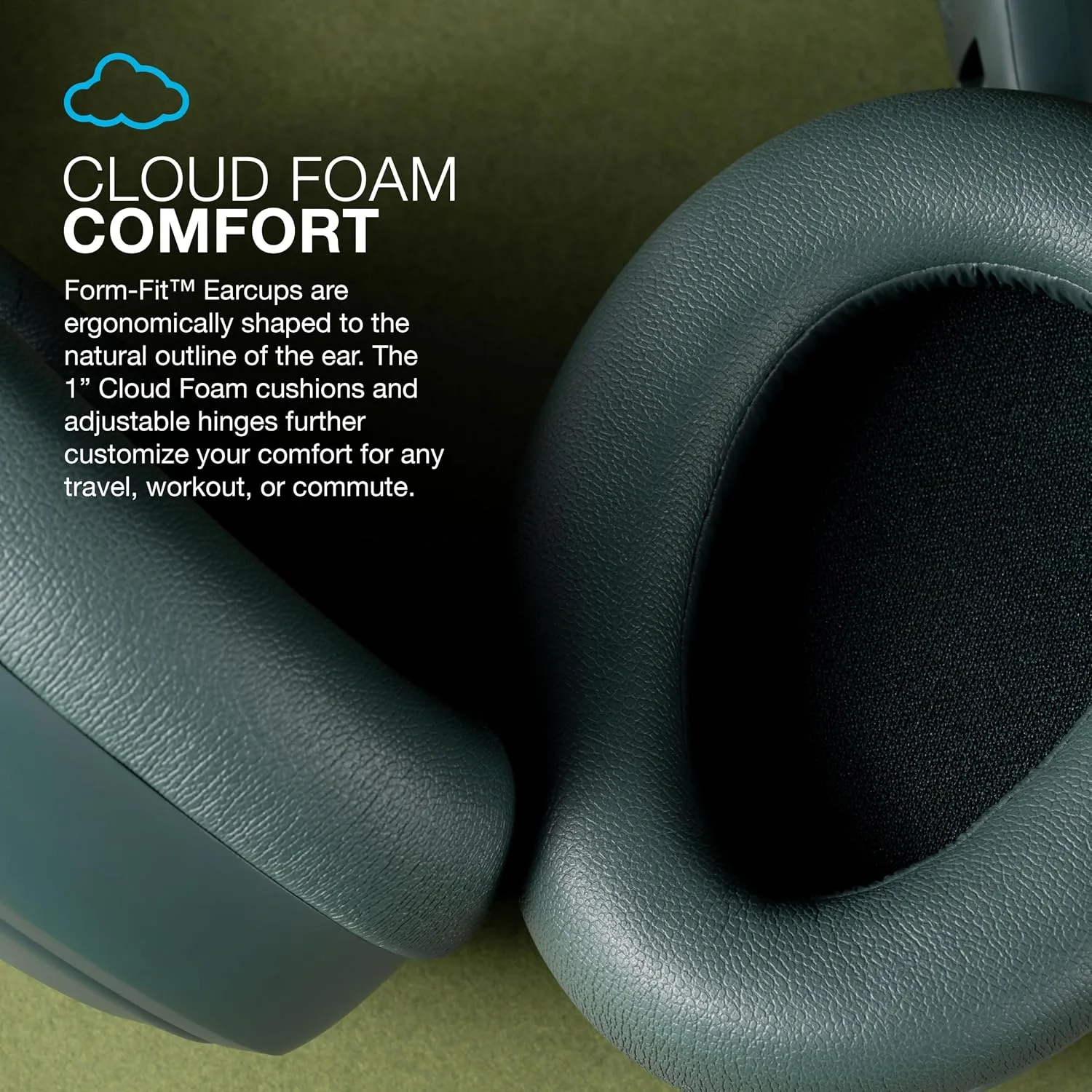 JLab JBuds Lux ANC Wireless Over-Ear Headphones, Sage