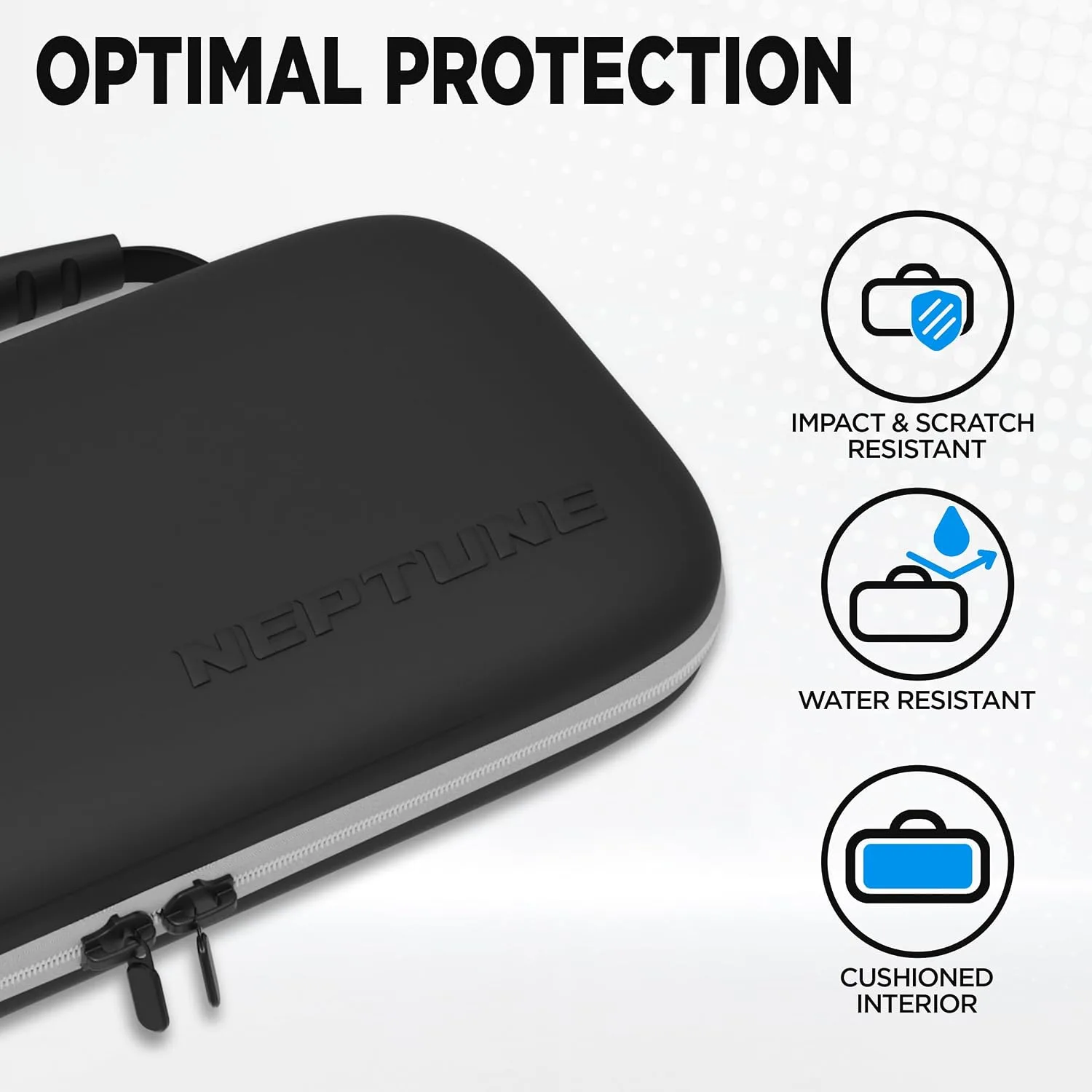 Neptune Protective Shell Carrying Case For Nintendo Switch/OLED - Protection Kit w/ Game Cartridge Holder, Water-Resistant Shell, Microfiber Towel & Screen Protector, Ultimate Travel Companion Bundle