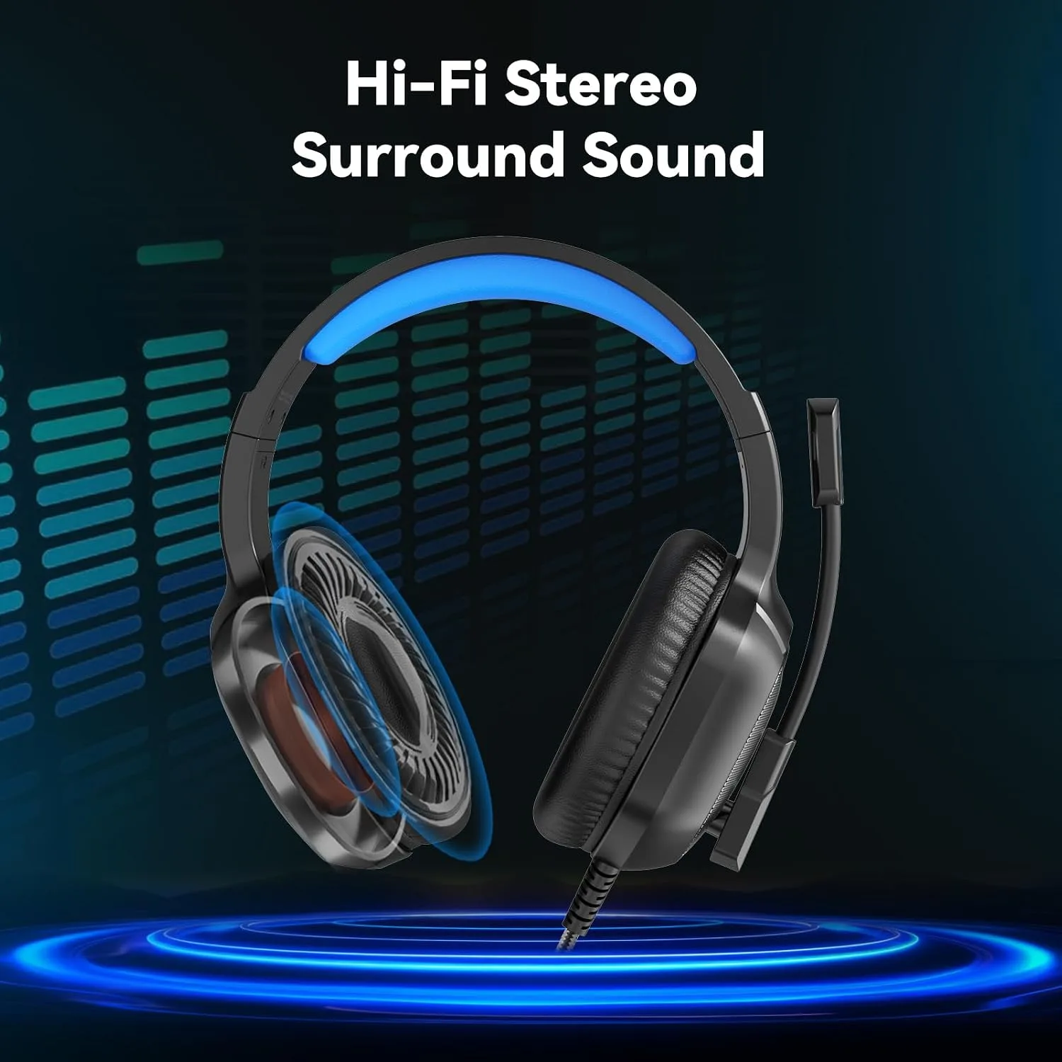 IMYB A36 Gaming Headset with Mic Stereo Headphones for Pc PS5, Xbox