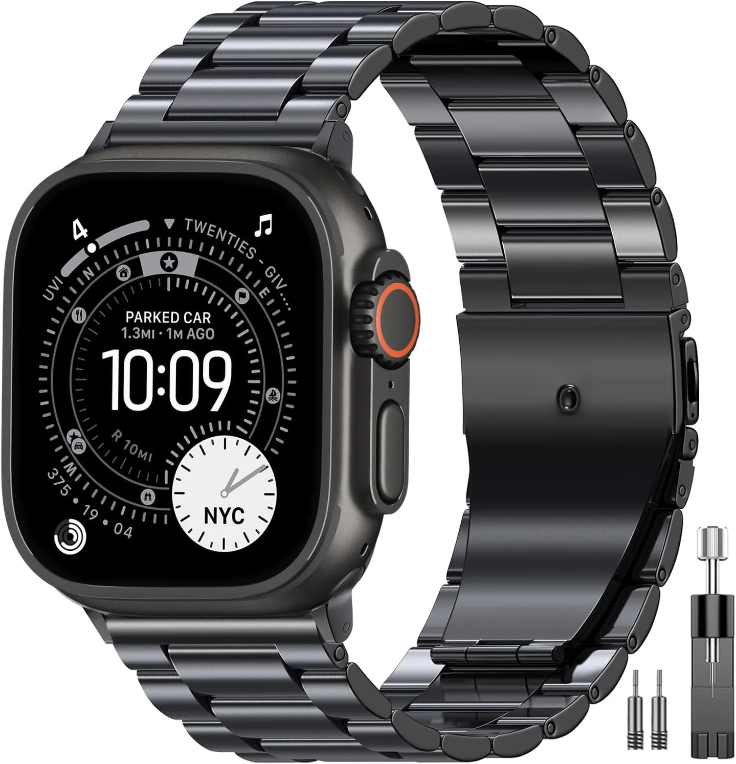 Correa para Apple Watch Epuly Acero Inoxidable 42mm 44mm 45mm Gris Espacial