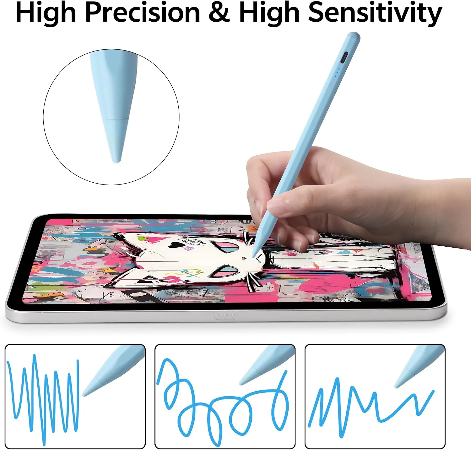 Stylus Pen for Apple Pencil iPad 2026-2018 A16 11th Generation Air Pro Mini