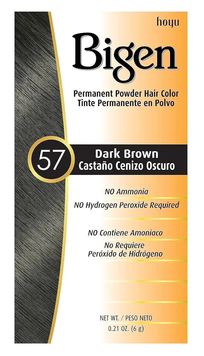 Bigen Hair Color 57, Dark Brown, 0.21 oz (3 Pack)
