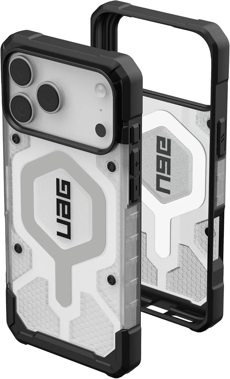 UAG Pathfinder Clear for iPhone 18 Pro Max Case/17 Pro Max Case, Ice/Silver