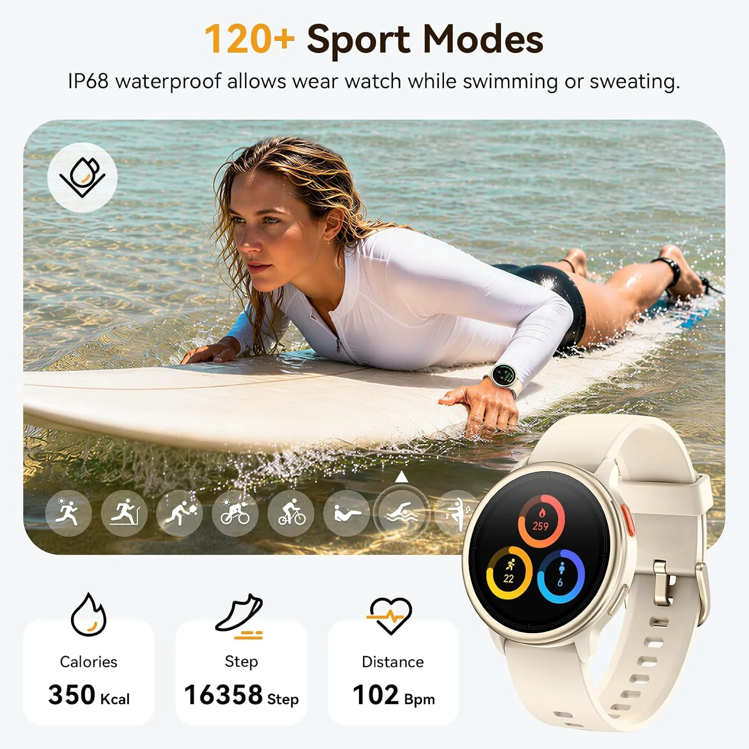 aeac Smart Watch for Women, 1.27" HD Smartwatch (Answer/Make Calls)