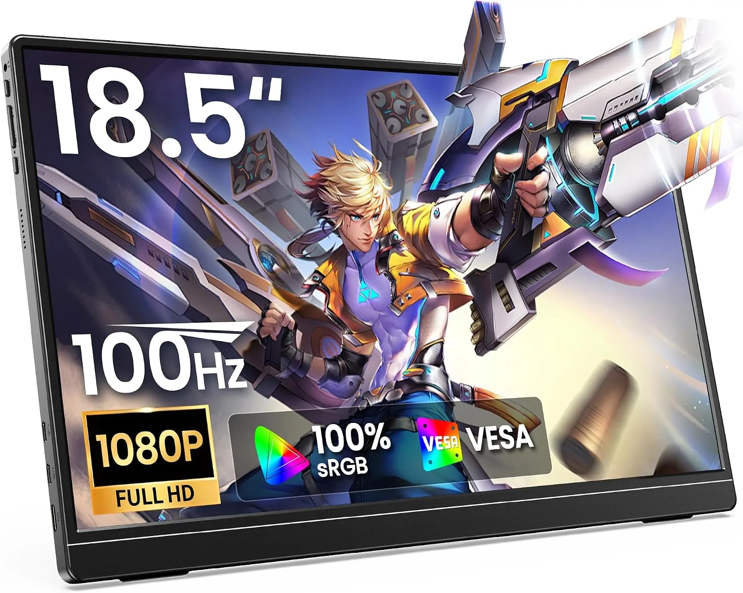 Anyuse 18.5" 100Hz FHD IPS USB-C HDMI Portable Monitor