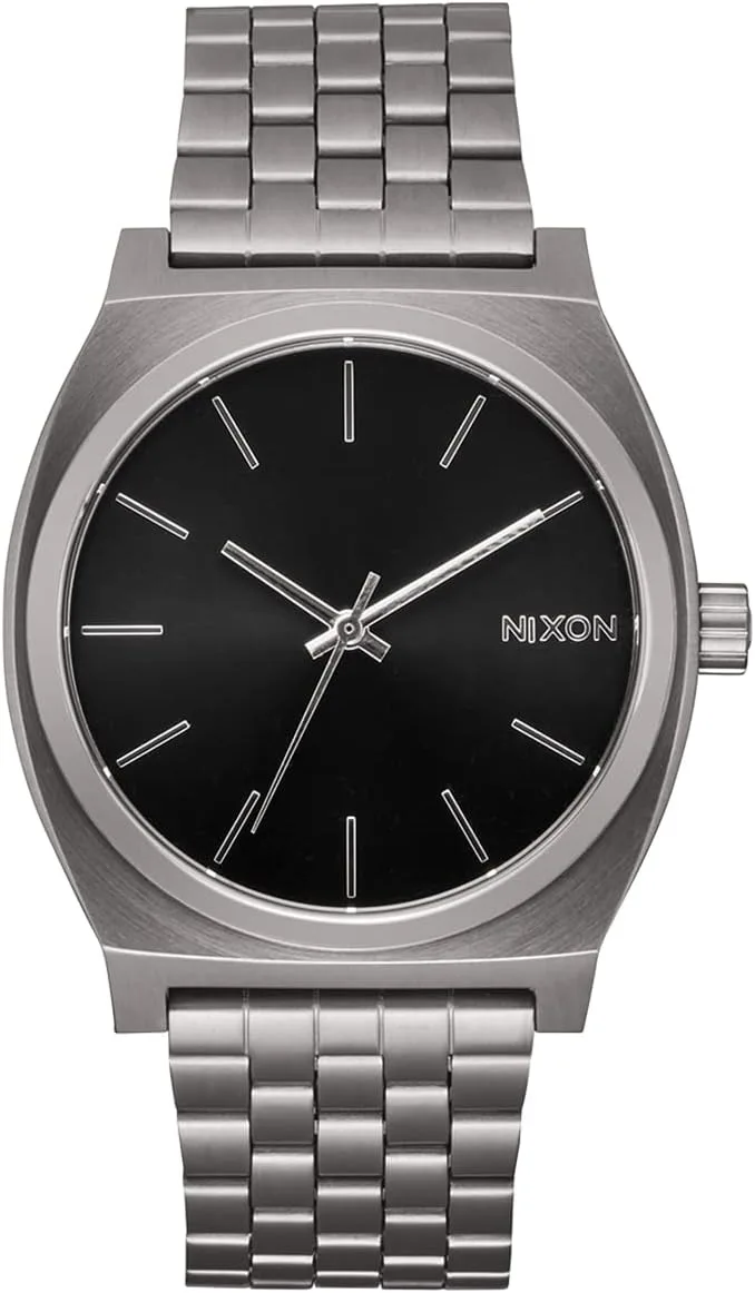 NIXON Time Teller A045 - 100m Water Resistant Men's Analog Fashion Watch (37mm Watch Face, 19.5mm-18mm Stainless Steel Band)