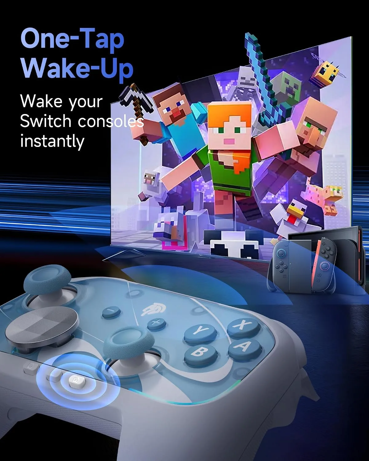 EasySMX S10 Controller for Switch 2/ Switch/PC-One Key Wake-up