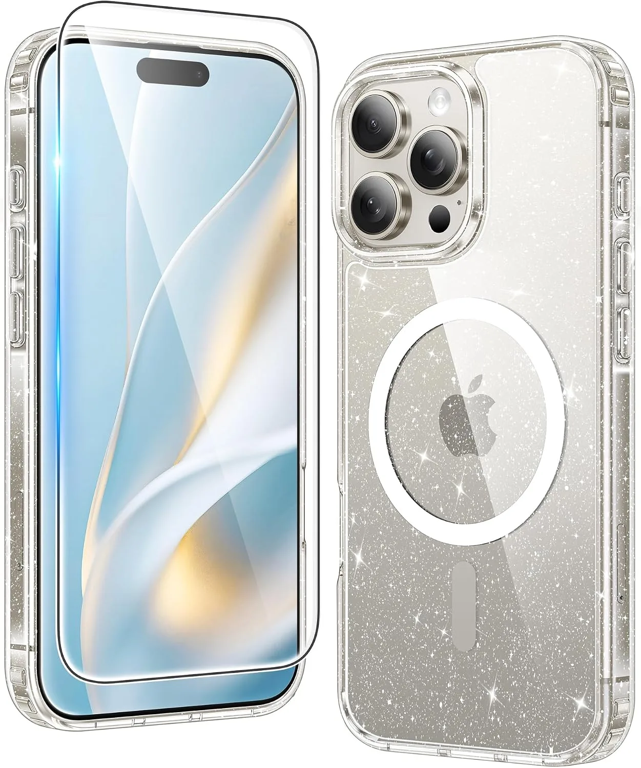 Carcasa Fntcase para iPhone 16 Pro compatible con Magsafe transparente