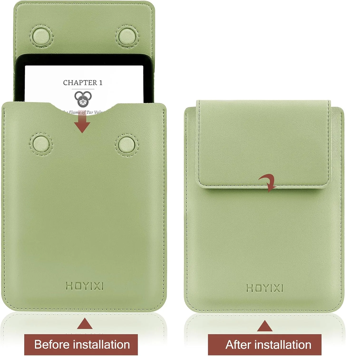 HoYiXi Universal Sleeve Case for 6.8",7" Paperwhite/Colorsoft/Signature Edition 2025 & 2021 Compatible 6.8" Kobo Clara HD/Pocketbook/Tolino Protective Case for 6.8'' 7'' ebook Reader, Light Green