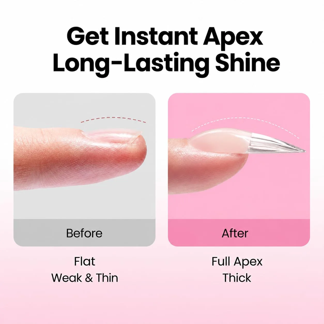 Beetles Tipex Instant Apex Nail Tips Kit, Long Stiletto, 224pcs 16 Sizes