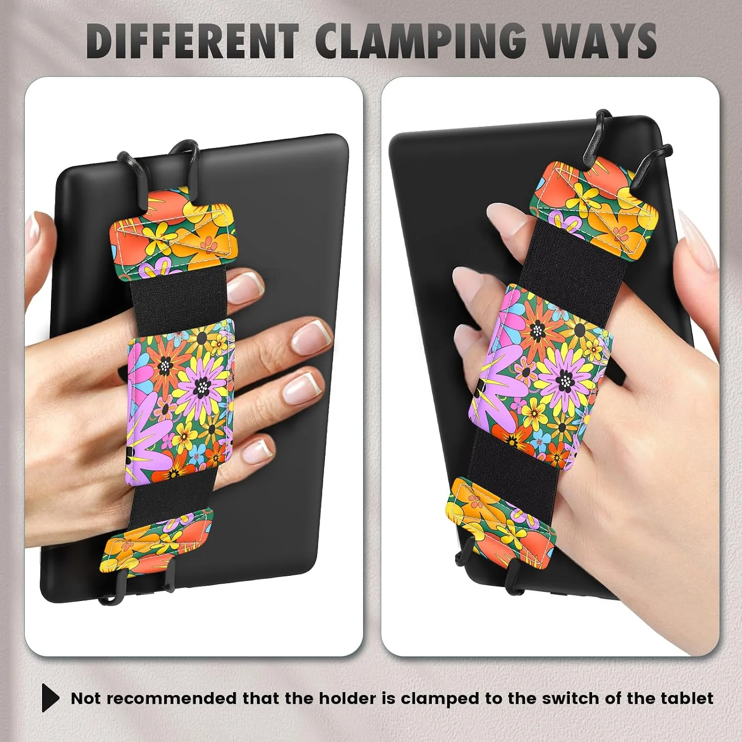 MoKo Soft Hand Strap for 6-8" Kindle eReaders Fire Tablet, Campus Flower