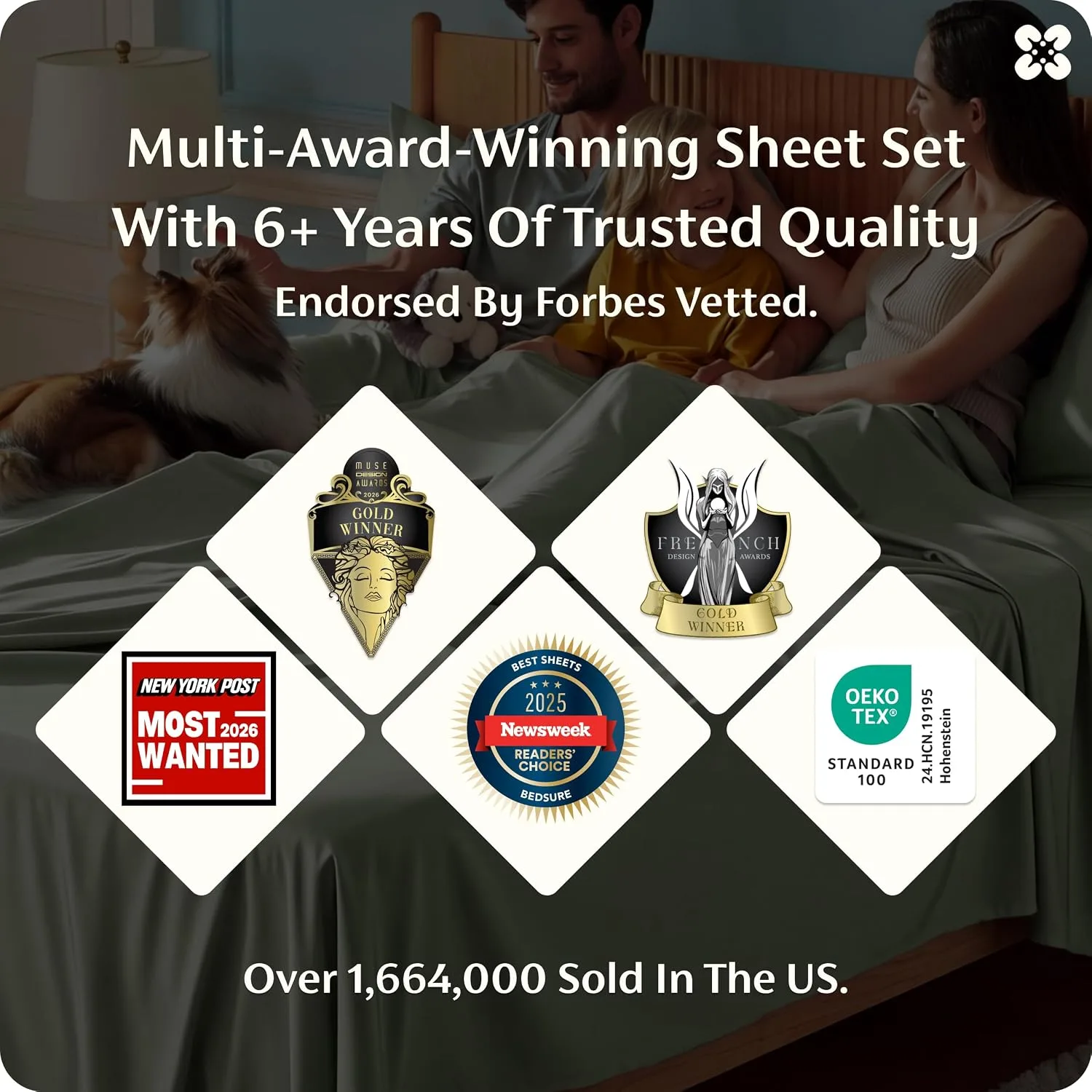 Bedsure PureWoven 100% Rayon Derived from Bamboo, Full Size Sheets, 4 PCS