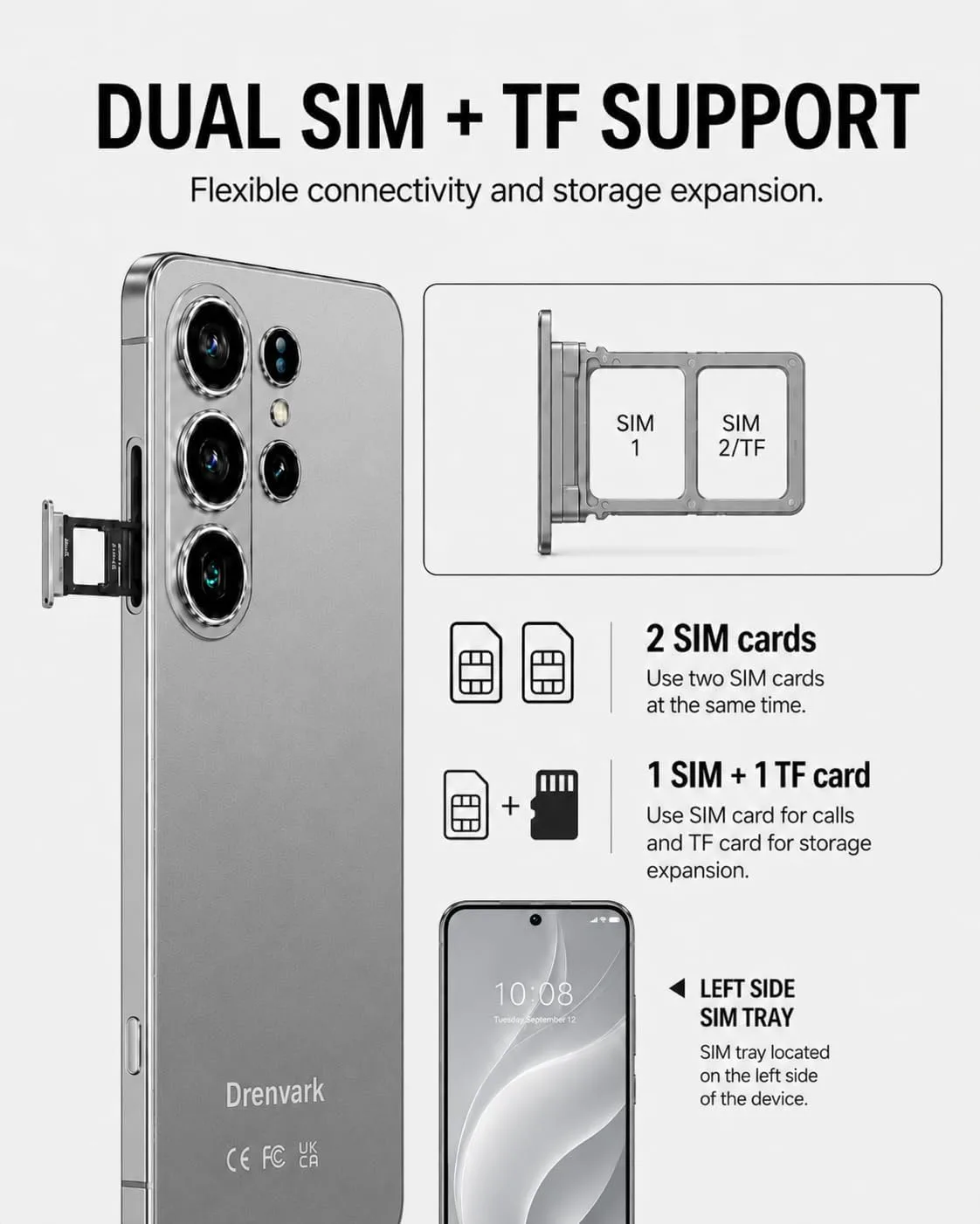 26 Ultra Android Phone,16GB+512GB Unlocked Phone, Android 16 Smartphone with Stylus, 7000mAh Titanium Battery, 50MP Camera, Dual SIM Dual Standby, Face Locked-Grey