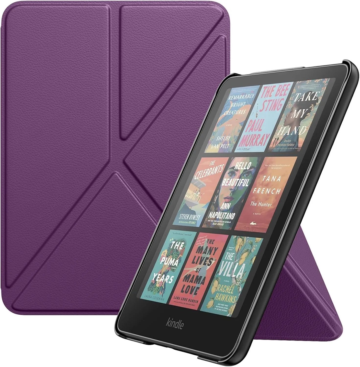 MoKo Case for 7" Kindle Paperwhite 12th Generation 2024, Lychee Deep Purple