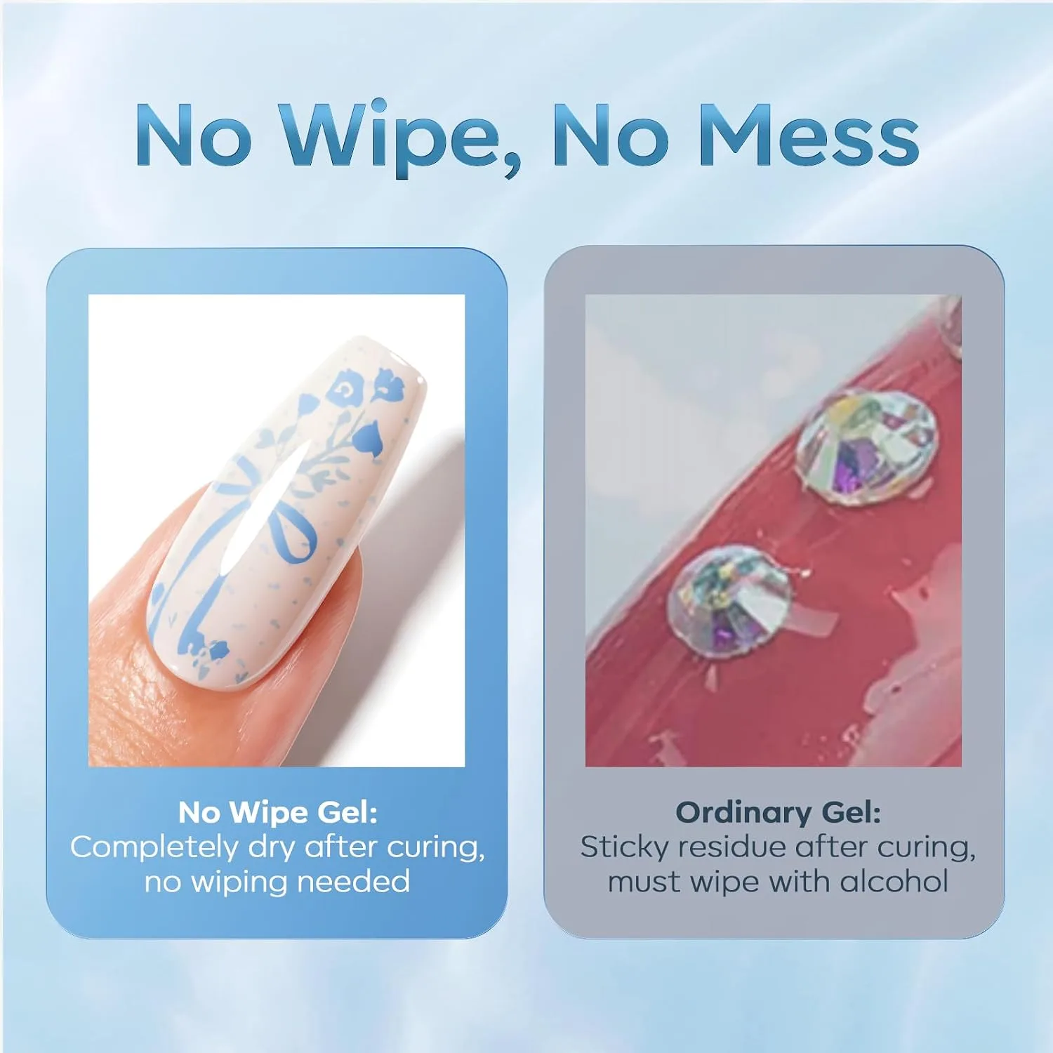 modelones 10 in One X Nail Gel Glue Gel Base Coat Brush On No Wipe