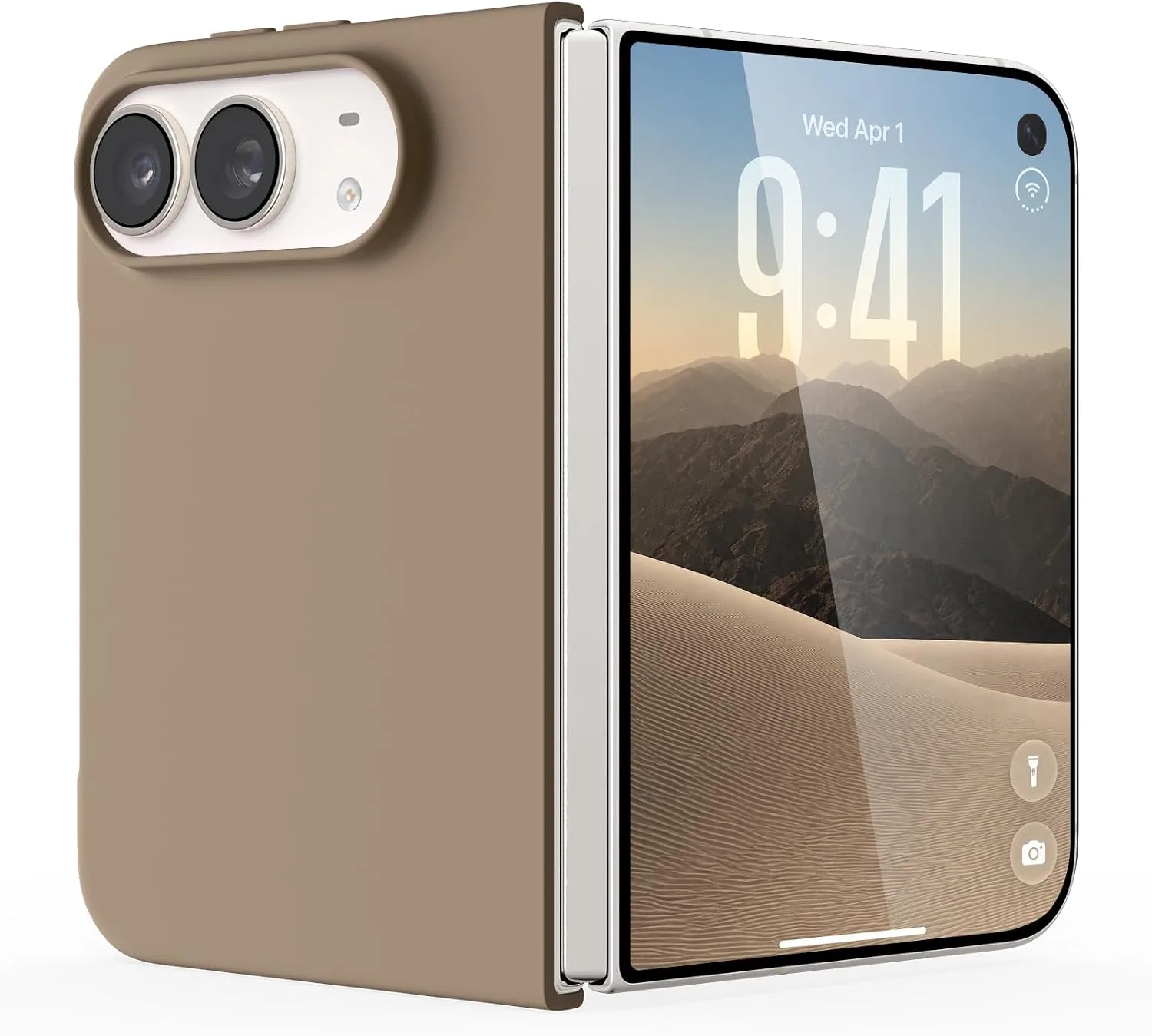 ORNARTO for iPhone Duo Case,Magnetic Slim Liquid Silicone,Brown