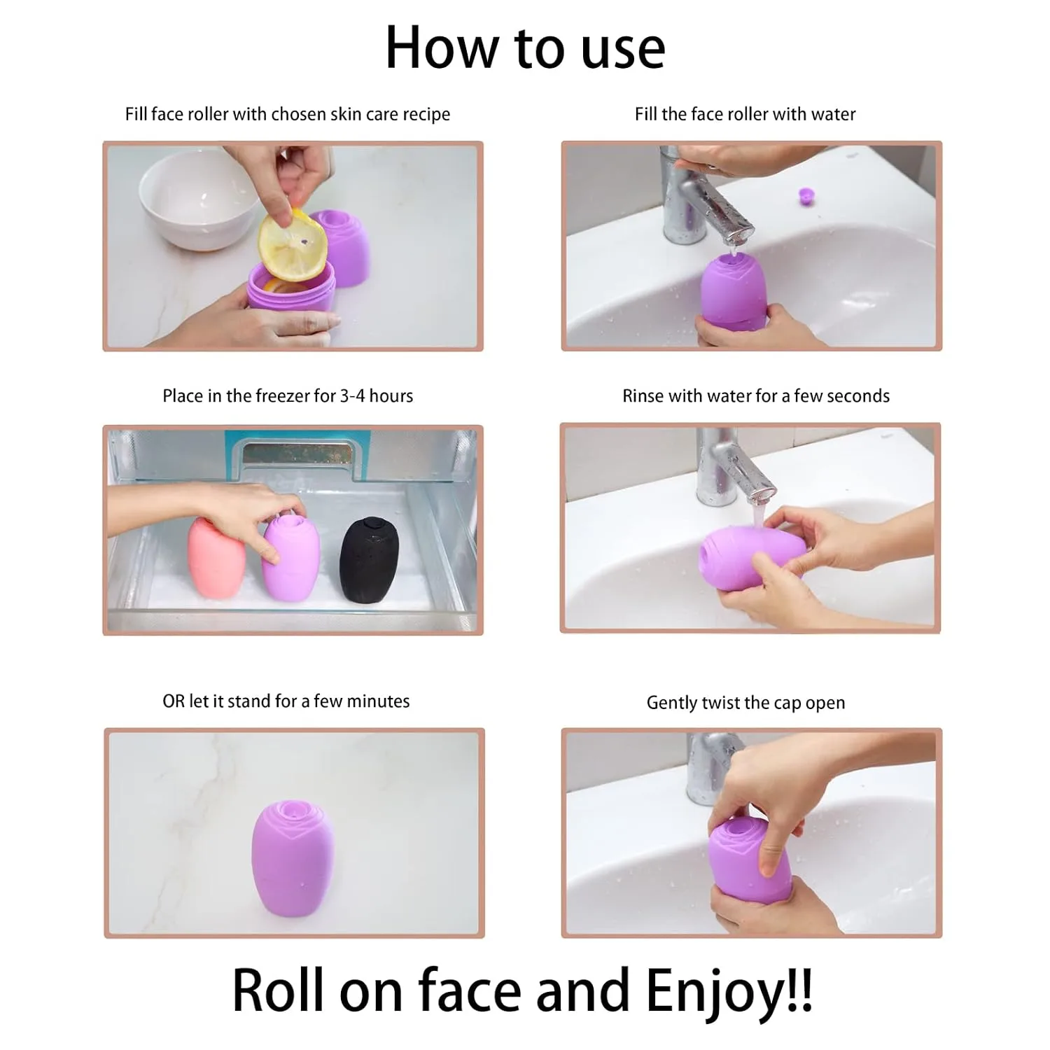 Evmliy Ice Face Roller, Silicone Ice Roller for Face to Tighten and Lift Skin, Face & Eye Puffiness Relief, Reusable Facial Ice Mold for Neck to Enhance Natural Glow, Skin Care for Women Beauty