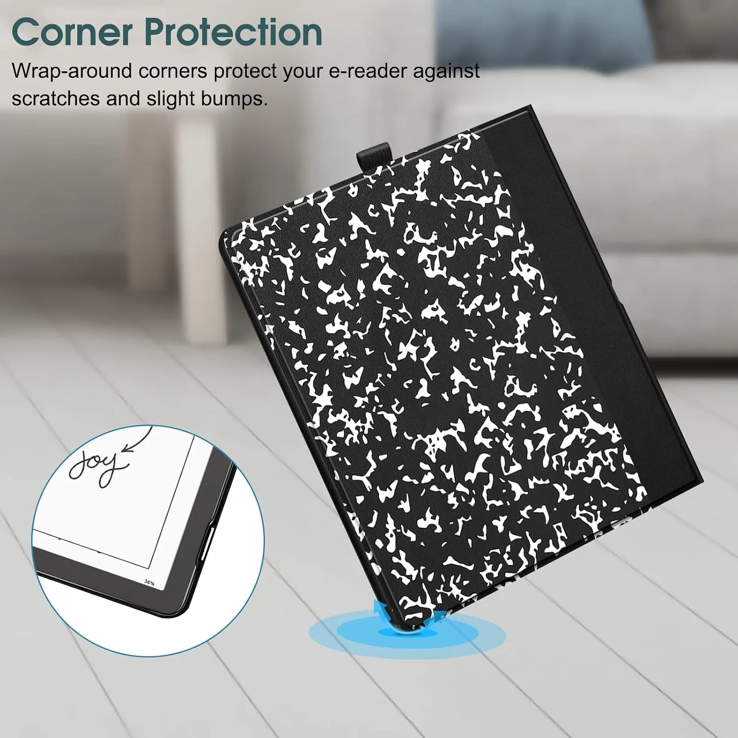 Fintie Slimshell Case for 10.2" Kindle Scribe 2024/2022, Composition Book