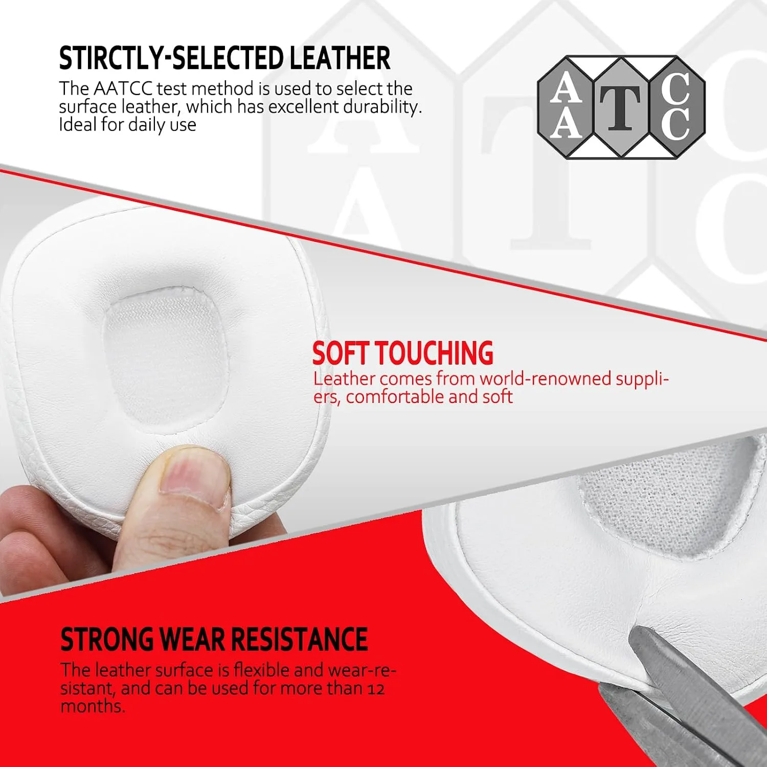 Krone Kalpasmos Marshall Major III/IV Replacement Ear Pads, Leather, White