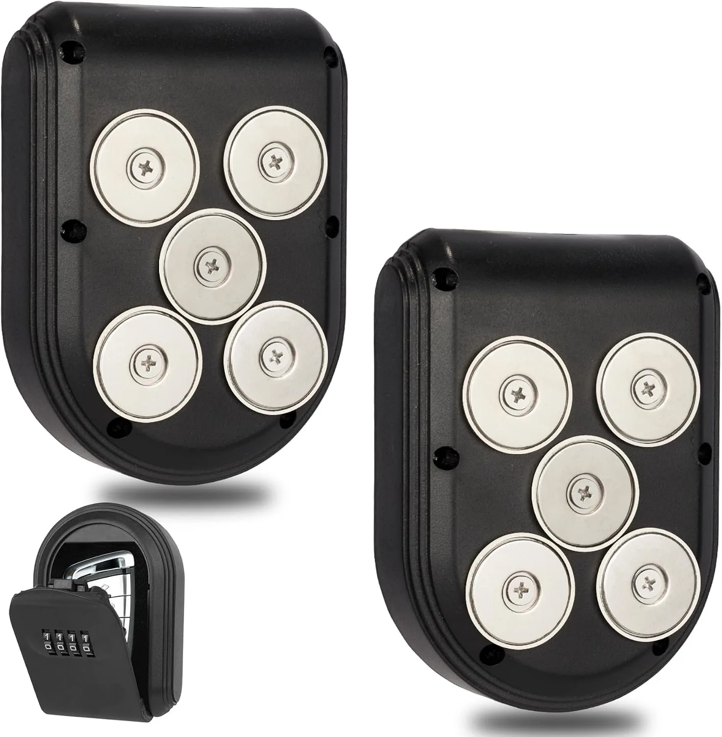 Magnetic Key Box Under Car, Combination Lock Key Holder Outdoor Hide Key
