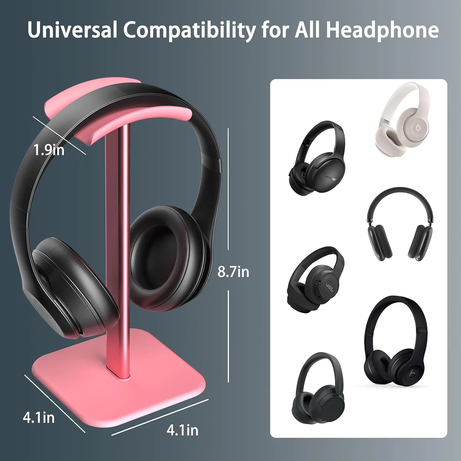 Headphone Stand for Desk - Headset Stand Headphone Holder (Pink)