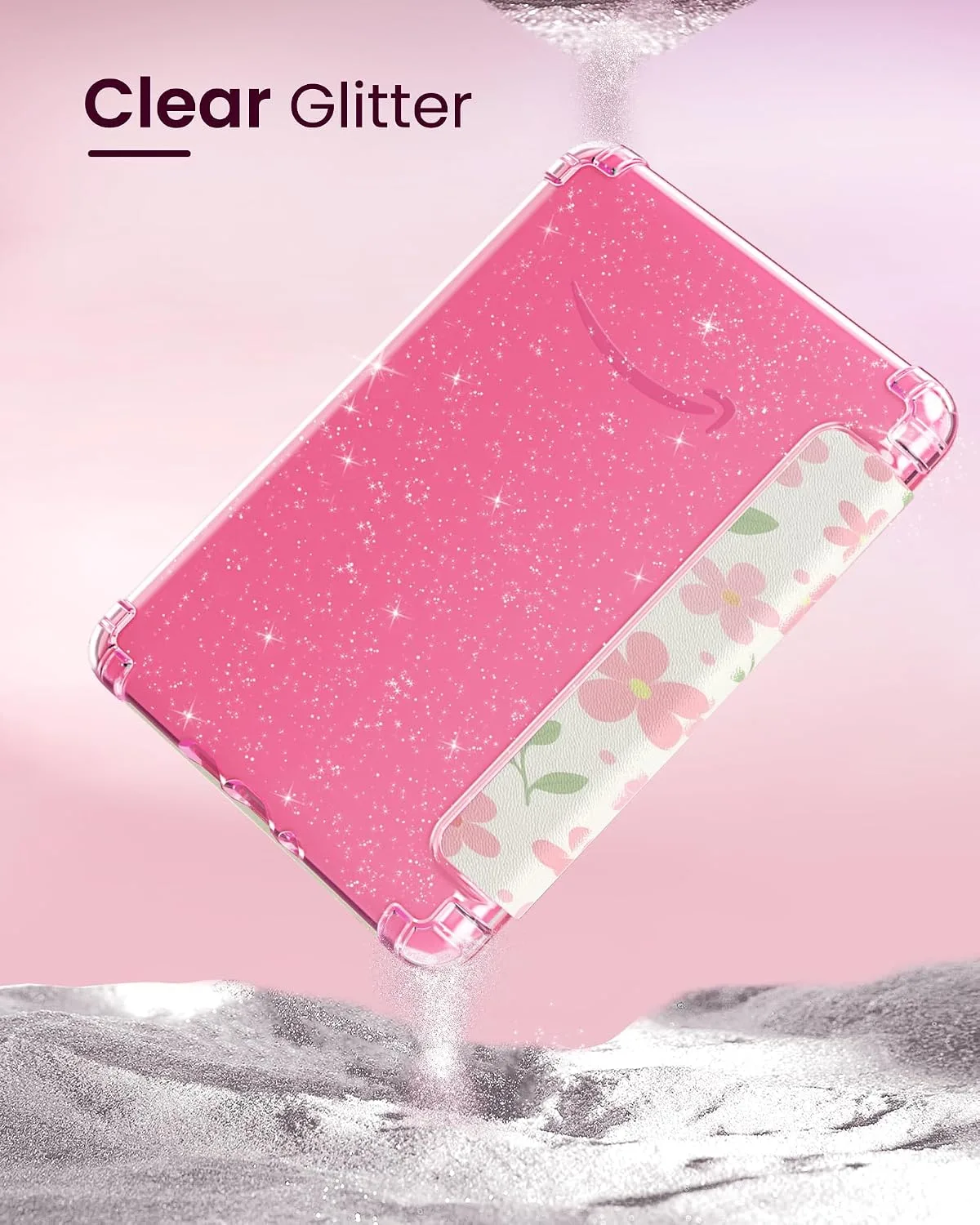 MoKo Case for 7" Kindle Paperwhite 12th Gen & Colorsoft,Flower & Leaves