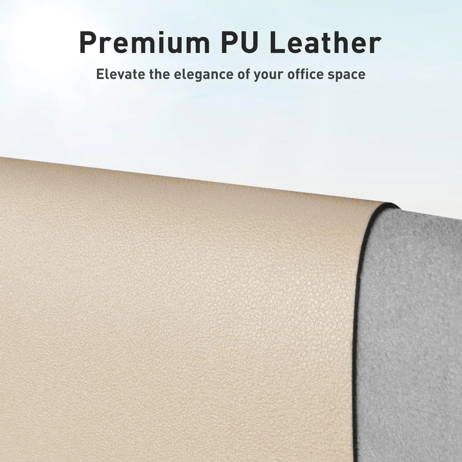Aothia Non-Slip PU Leather Waterproof Laptop Desk Pad Protector, Blotter Mat, Writing and Mouse Pad for Office & Home, Beige, 23.6" x 13.7"