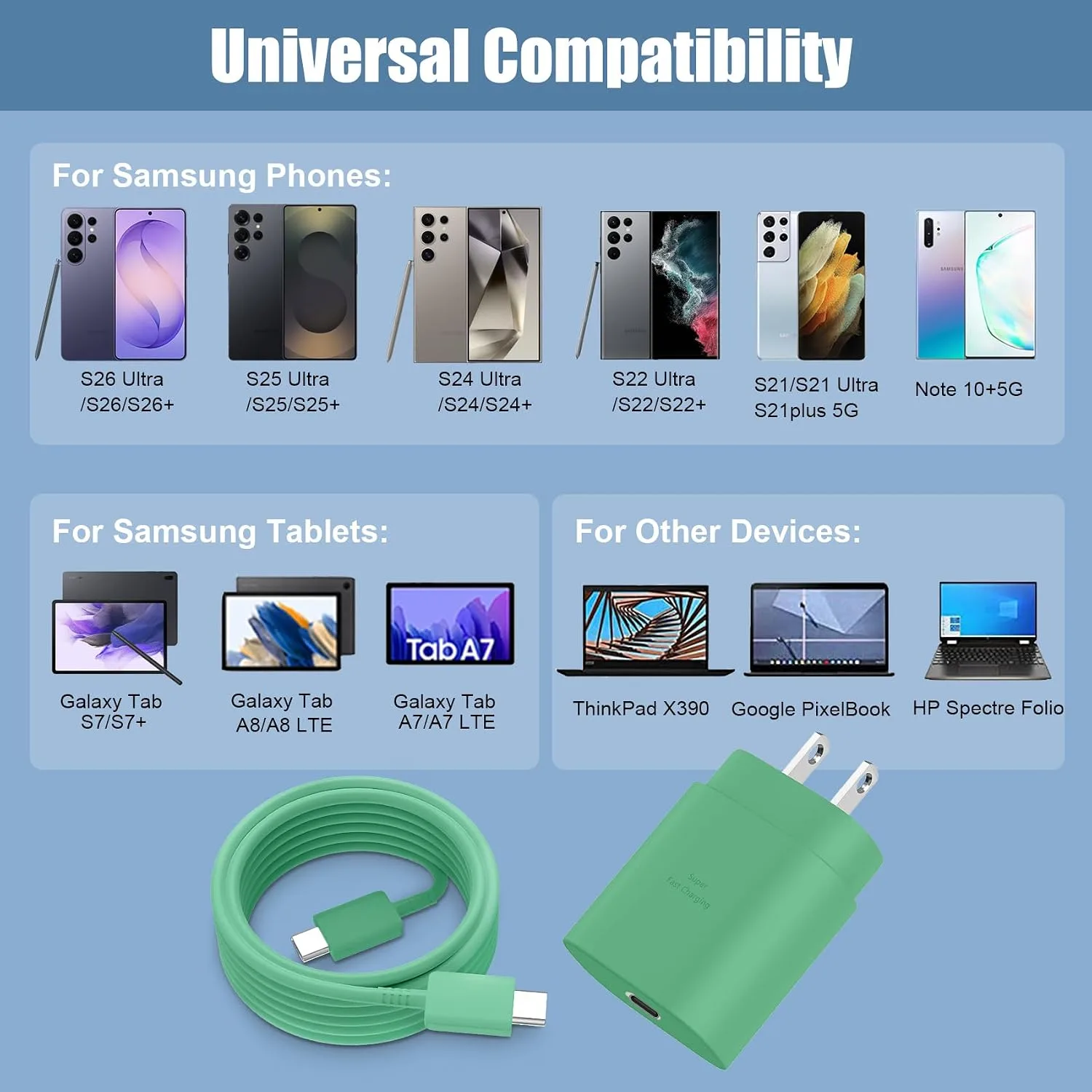 Super Fast Samsung Charger Type C 25W USB C Android Phone Charger Block