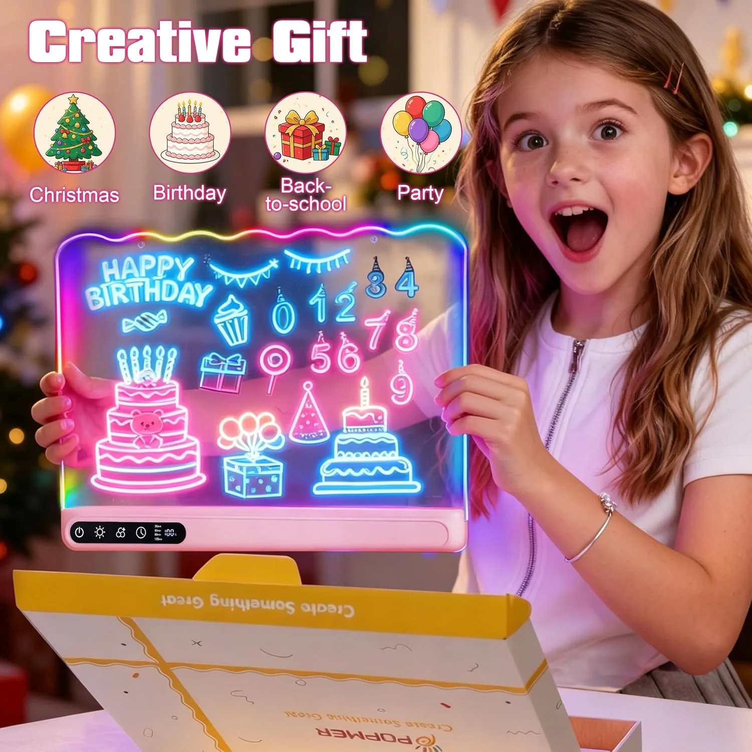 16" Led Light Up Drawing Board for Kids, Art Toy Gifts for Age 3-12