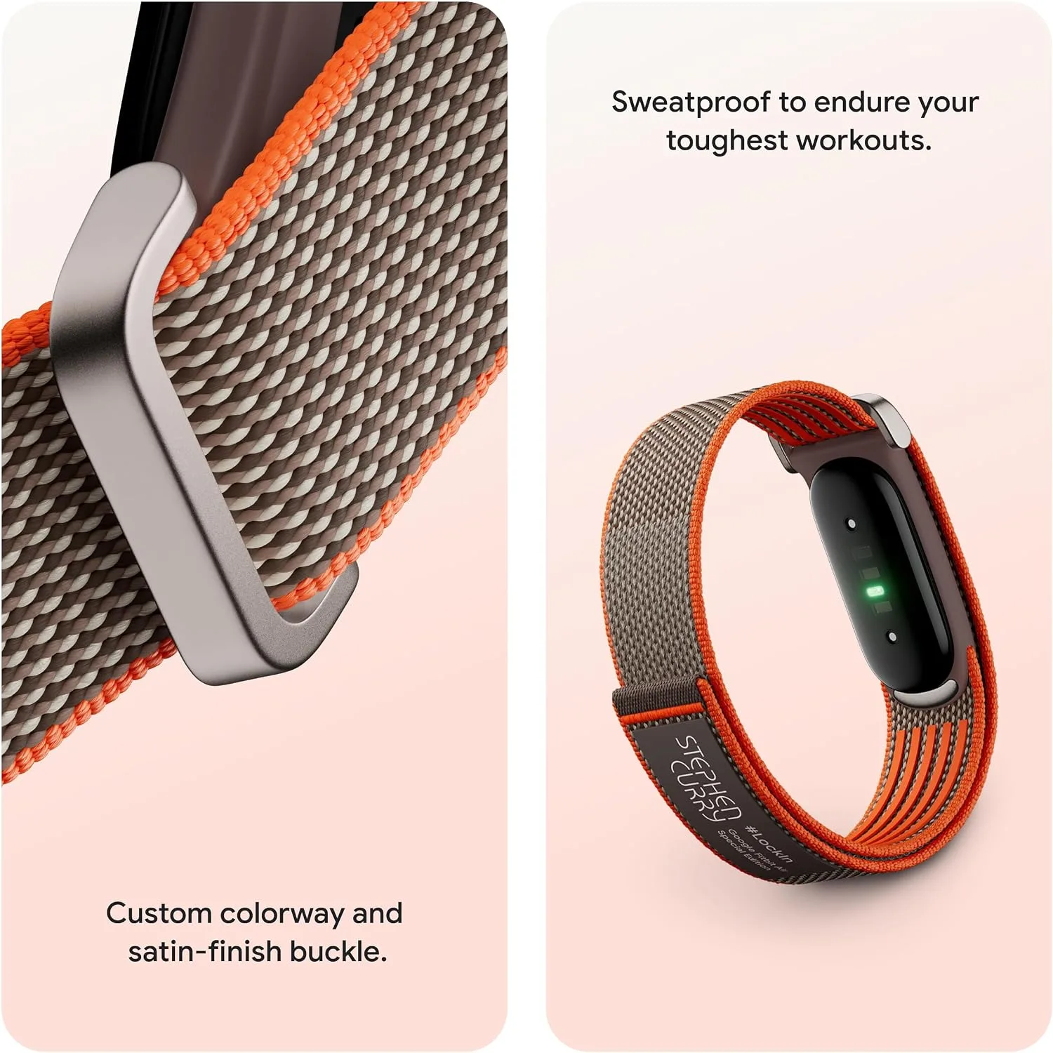 Google Fitbit Air Special Edition Stephen Curry - Screenless Tracker - Rye