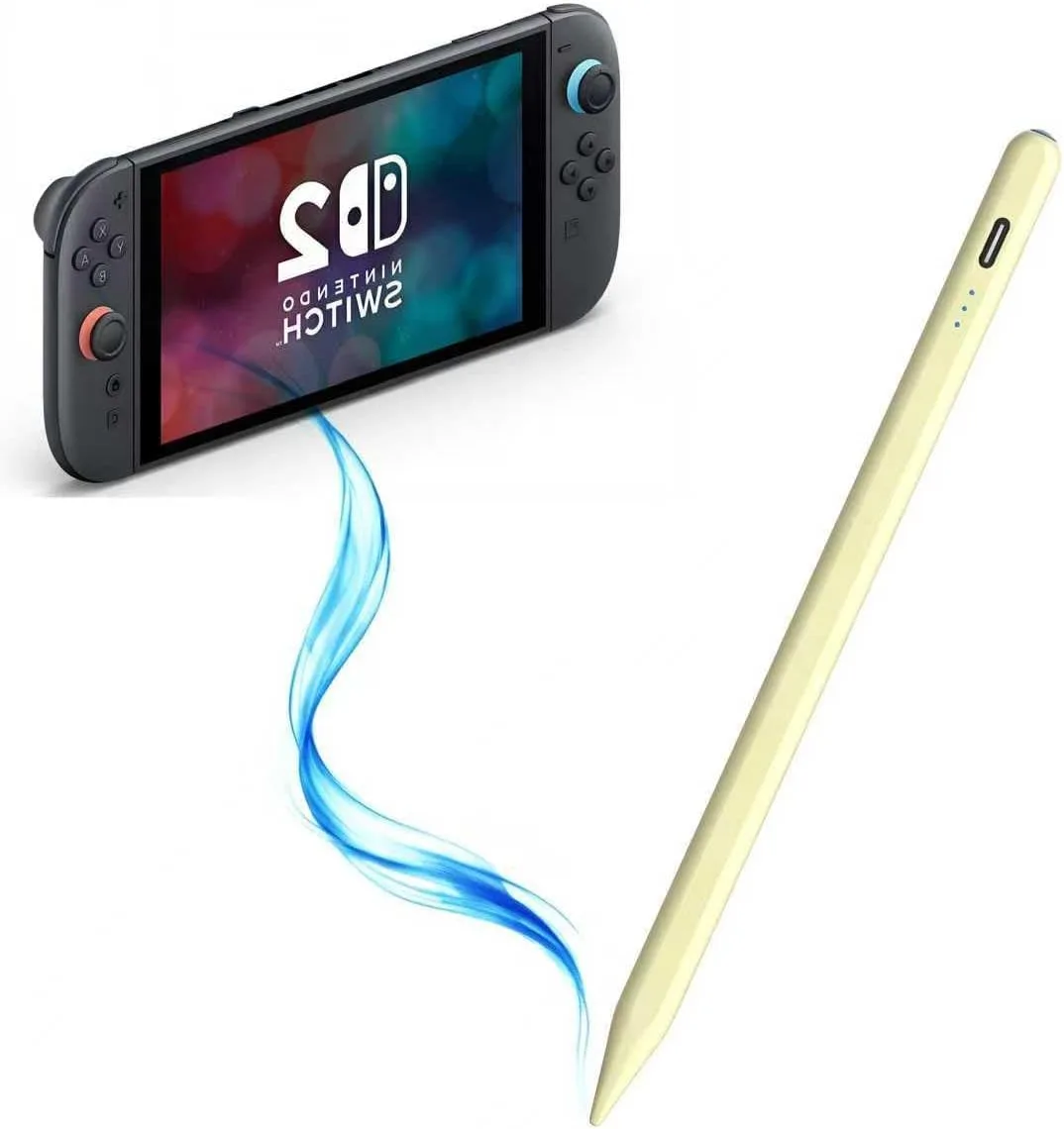 Stylus Pen Compatible with Nintendo Switch 1/2/OLED,for Amazom Max 11,HD 10 Table,Upgraded new Model, Precise Writing Pencil,Fast Charging,Auto Sleep,Button on/Off (Yellow)