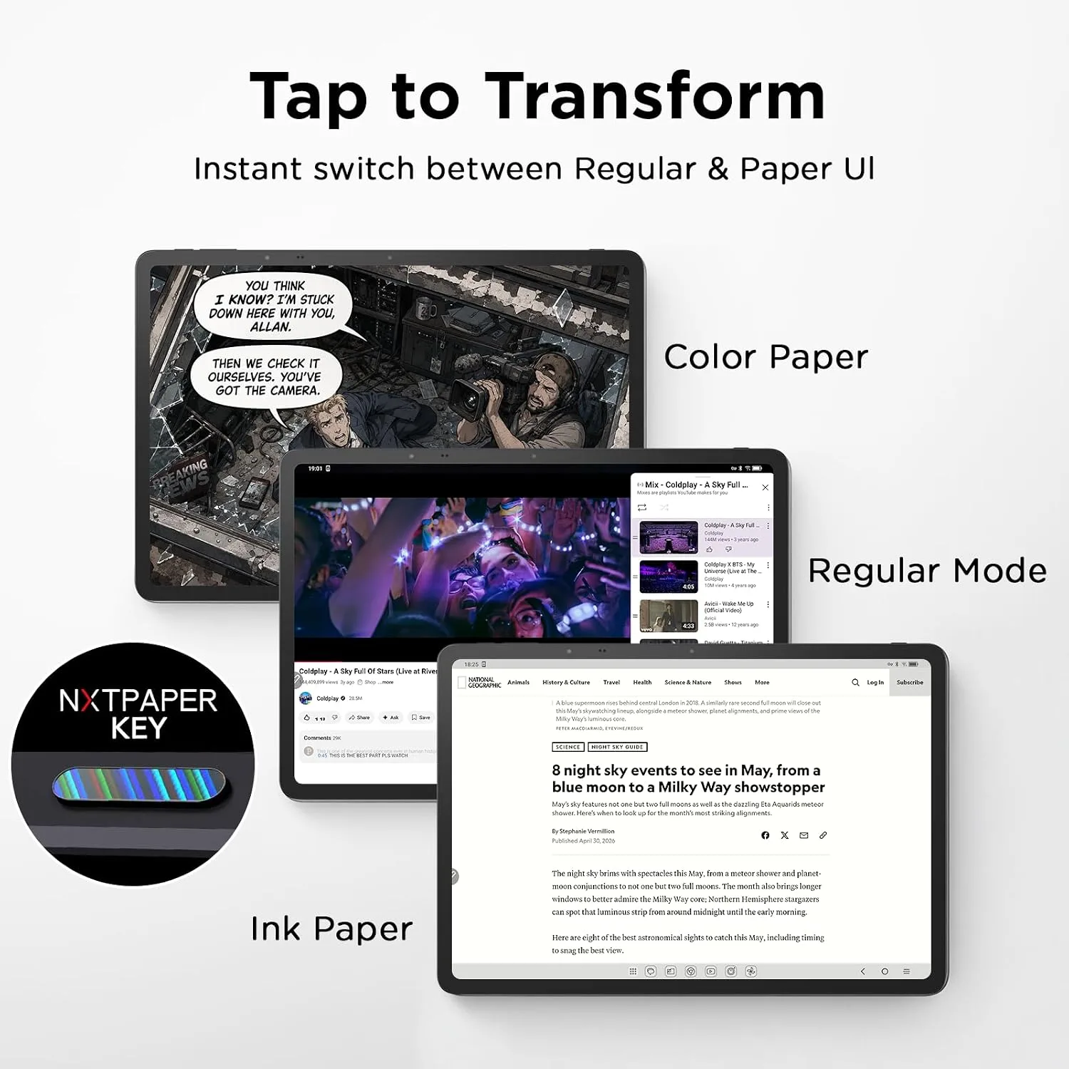 TCL NXTPAPER 14 Android Tablet, 14.3" 2.4K Paper-Like Display, 8+256GB
