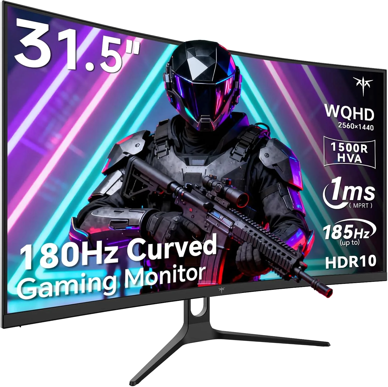 KTC 32 Inch Curved Gaming Monitor, 2K 180Hz (OC 185Hz) 1500R Monitor, H32S5