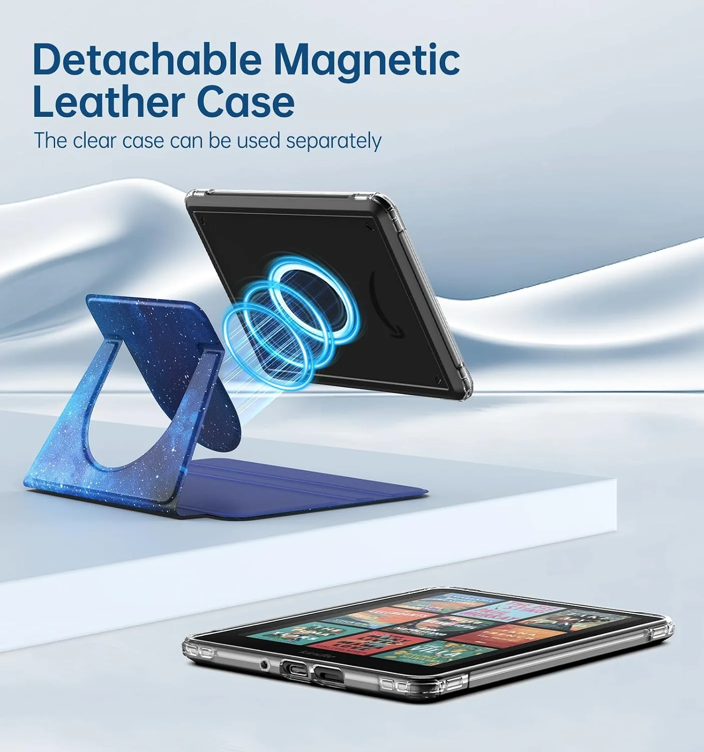 MoKo 360°Rotating Detachable Case for 7" eBook Reader, Blue Starry Sky