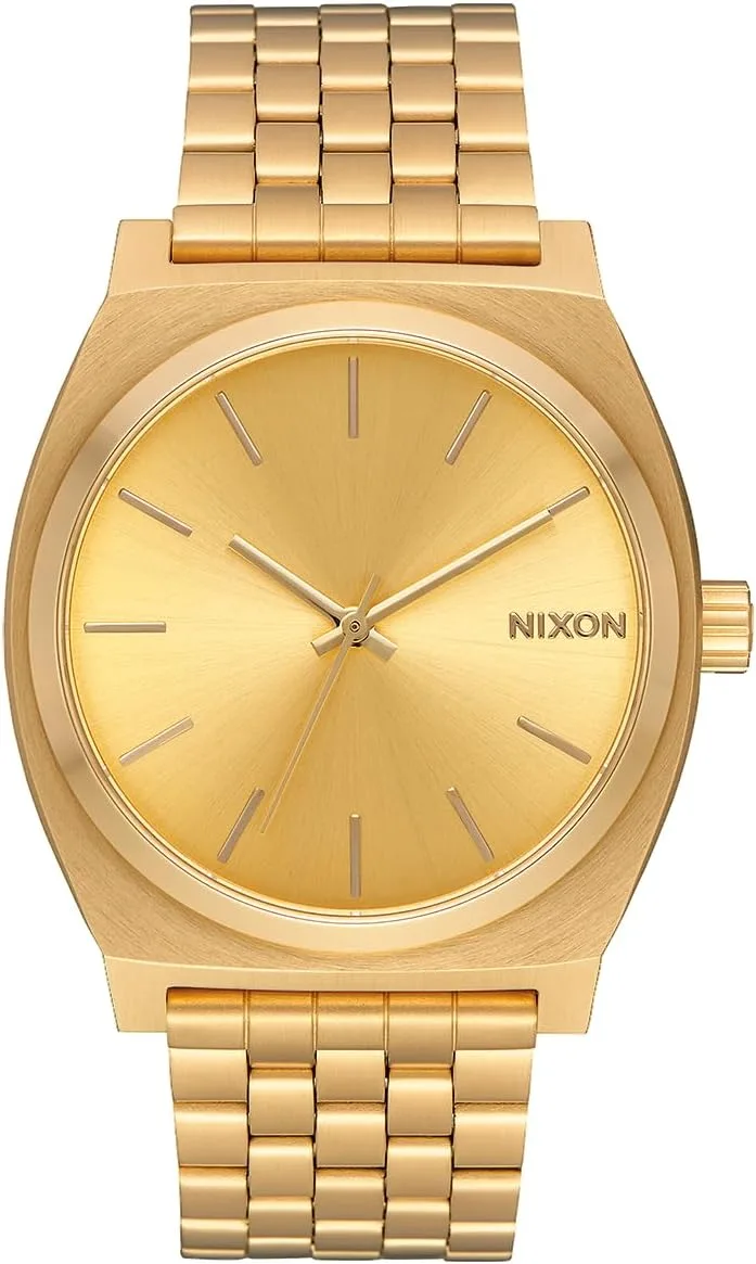 NIXON Time Teller A045 - 100m Water Resistant Men's Analog Fashion Watch (37mm Watch Face, 19.5mm-18mm Stainless Steel Band)