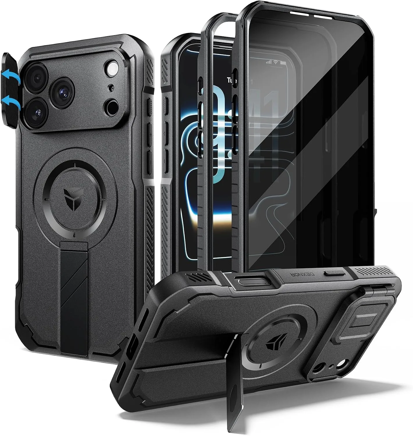 Dexnor for iPhone 18 Pro Max Case/iPhone 17 Pro Max Case, Privacy Black
