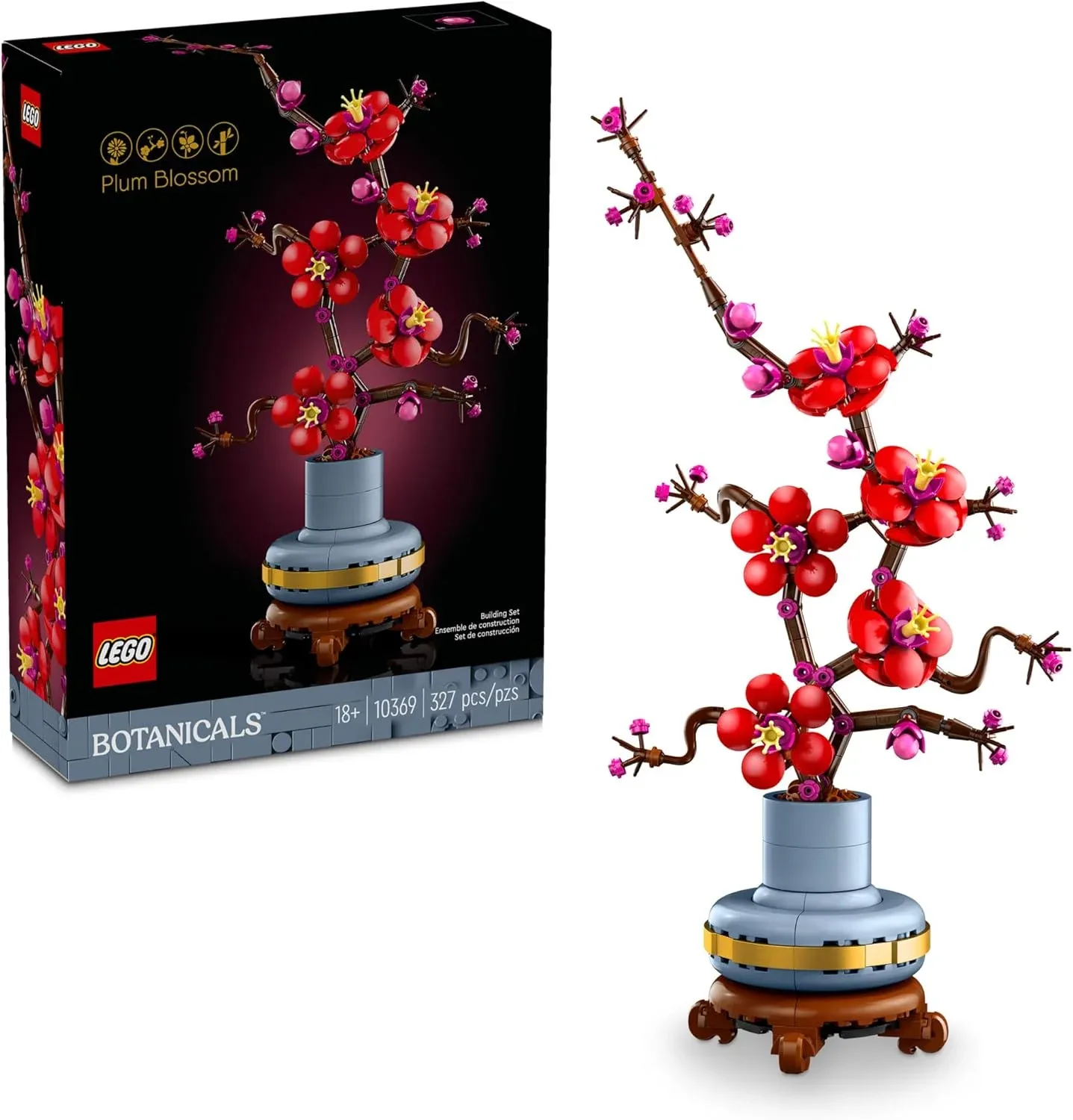Set de construcción LEGO Botanicals Flor de Ciruelo para adultos