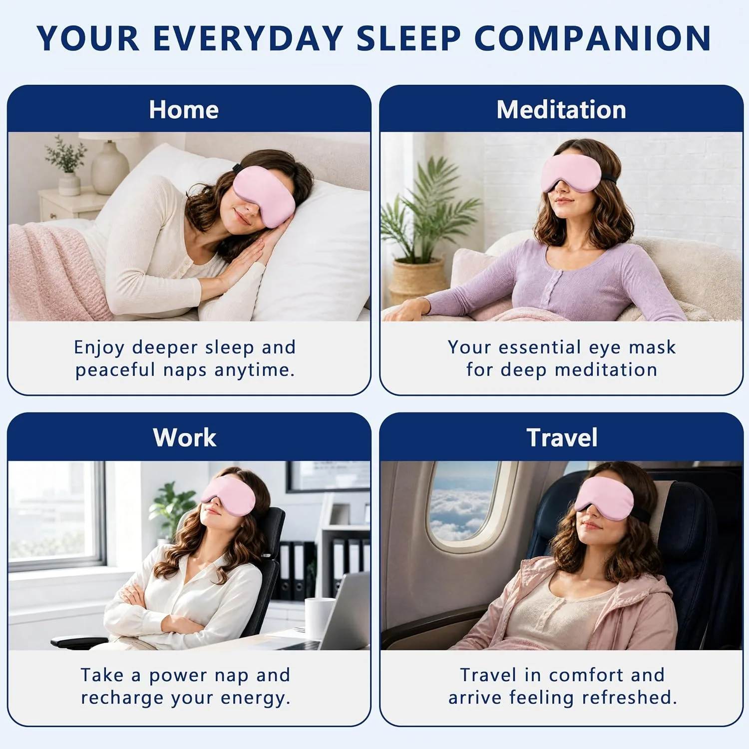 2 Pack Cooling Eye Mask for Puffy Eyes, Migraine Relief, Black & Pink