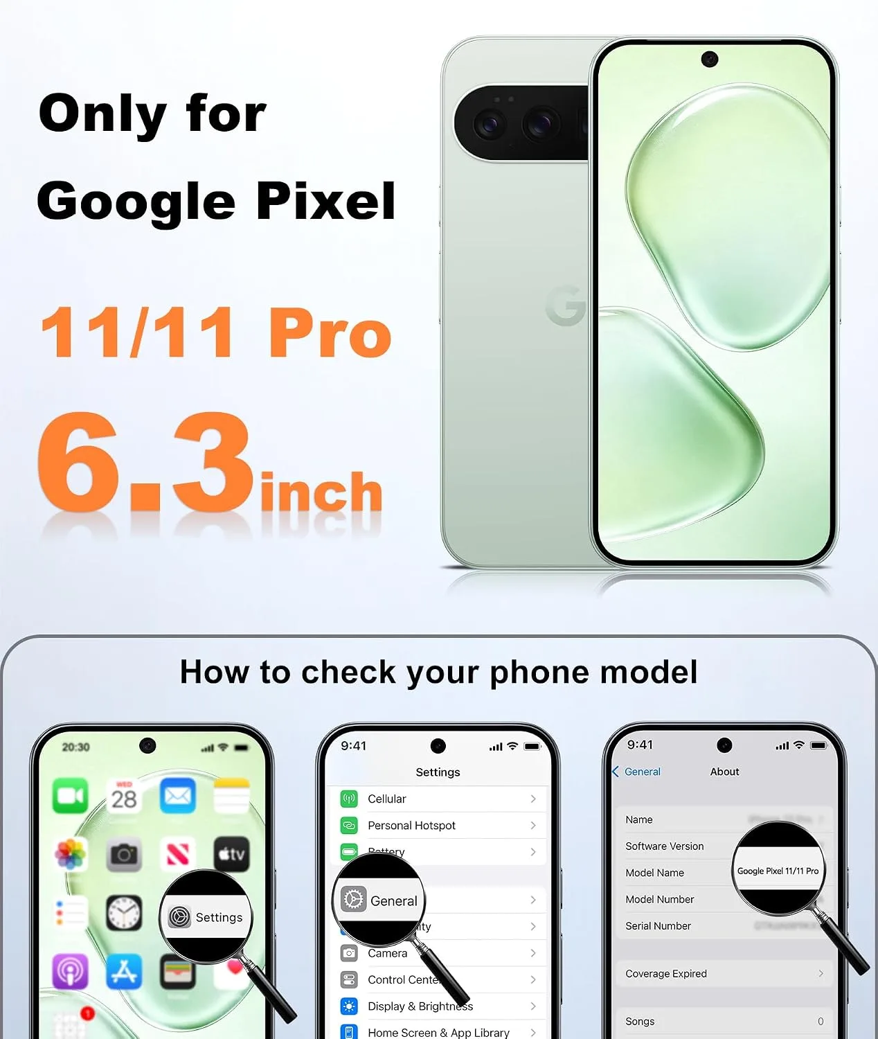 FNTCASE for Google Piexl 11/11 Pro Case Fit for MagSafe Light Green