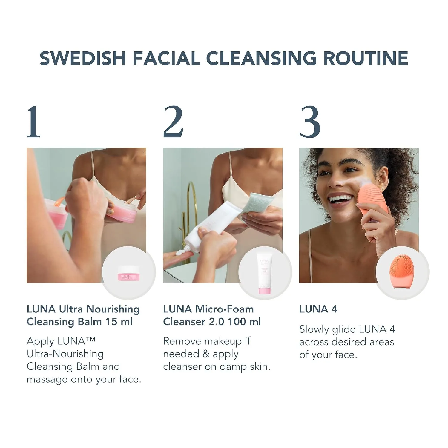 FOREO Luna 4 Balanced Skin + Micro-Foam Cleanser 2.0 + Cleansing Balm