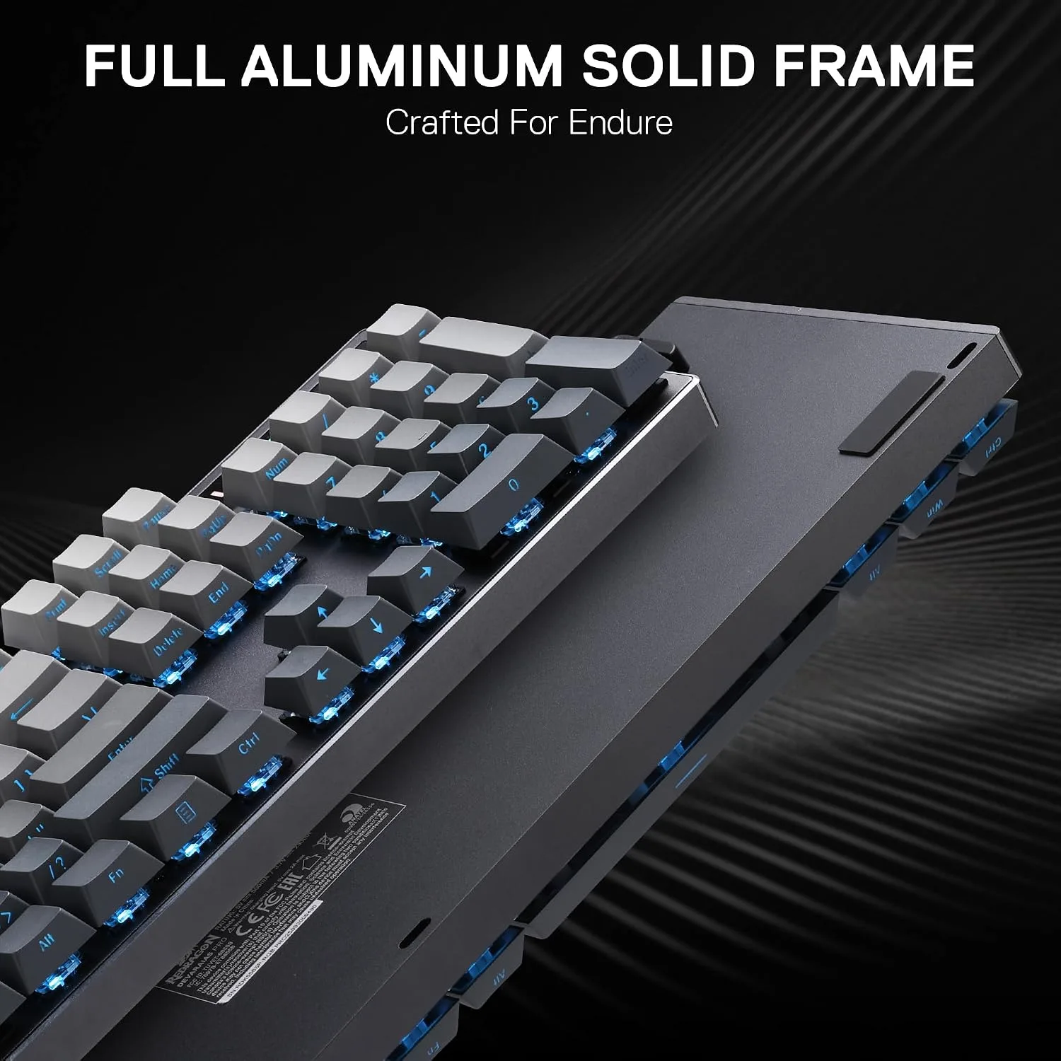 Redragon K556 PRO Wireless RGB Gaming Keyboard, Aluminum Board, PBT Keycaps