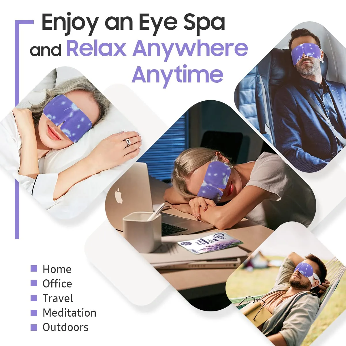 BeHoomi 30Packs Steam Eye Mask, Heated Eye Mask for Dry Eyes, Lavender