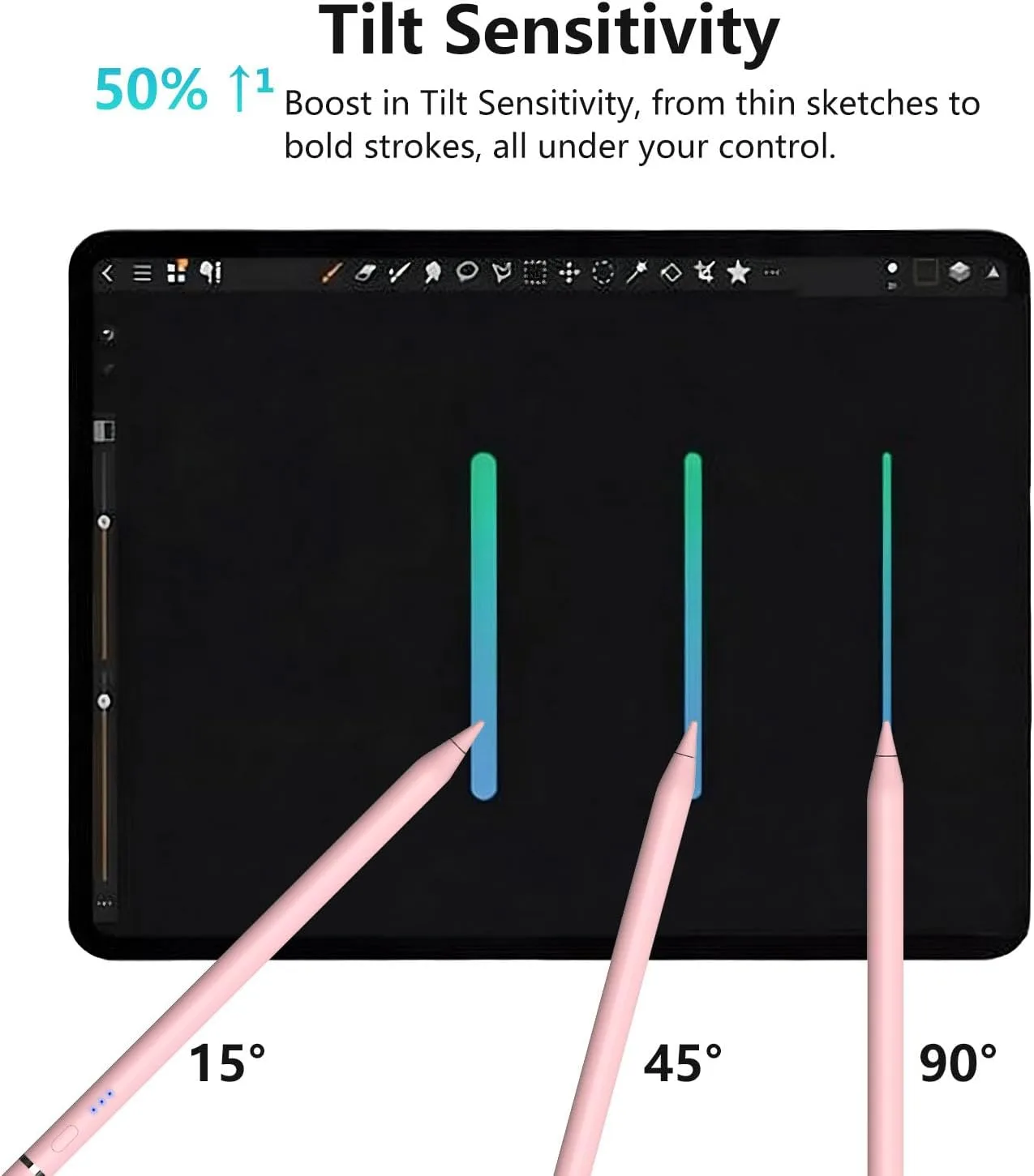 iPad Pencil 1st Generation for iPad, Stylus Pen for Apple Pencil 2nd Generation with Magnetic Charging Tilt Sensitivity& Palm Rejection, Pencil for iPad Pro 11/12.9/13, Air, Mini Pink