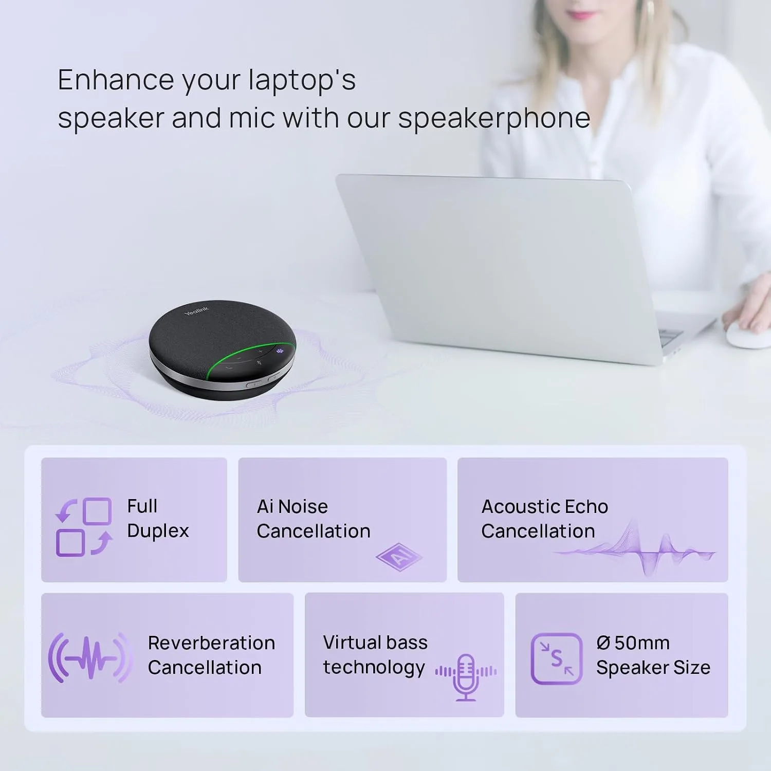 Yealink SP92 Bluetooth Speakerphone USB Conference Speaker and Microphone