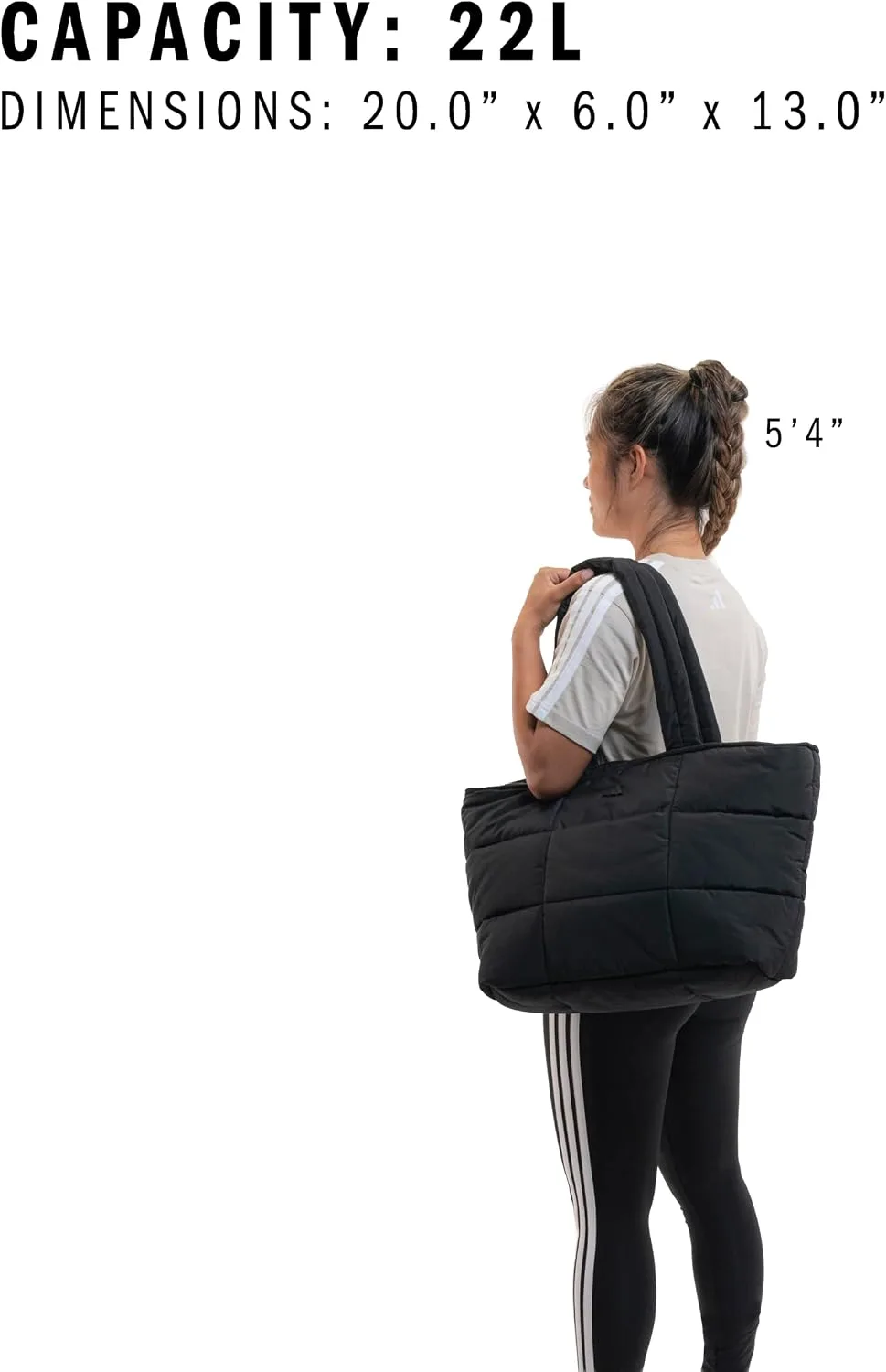 adidas Quilted Puffer Tote Bag