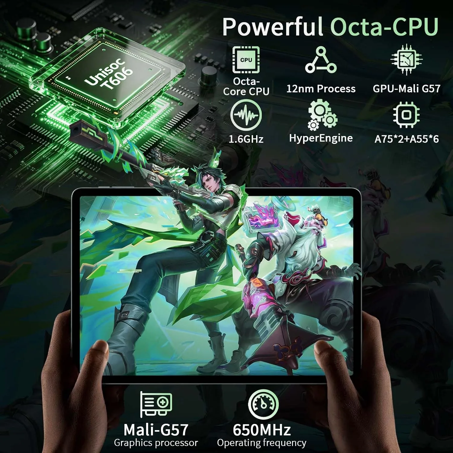 Tablet, 10 Inch Android 16 Tablet with Keyboard, Gemini AI, 32GB+256GB+2TB