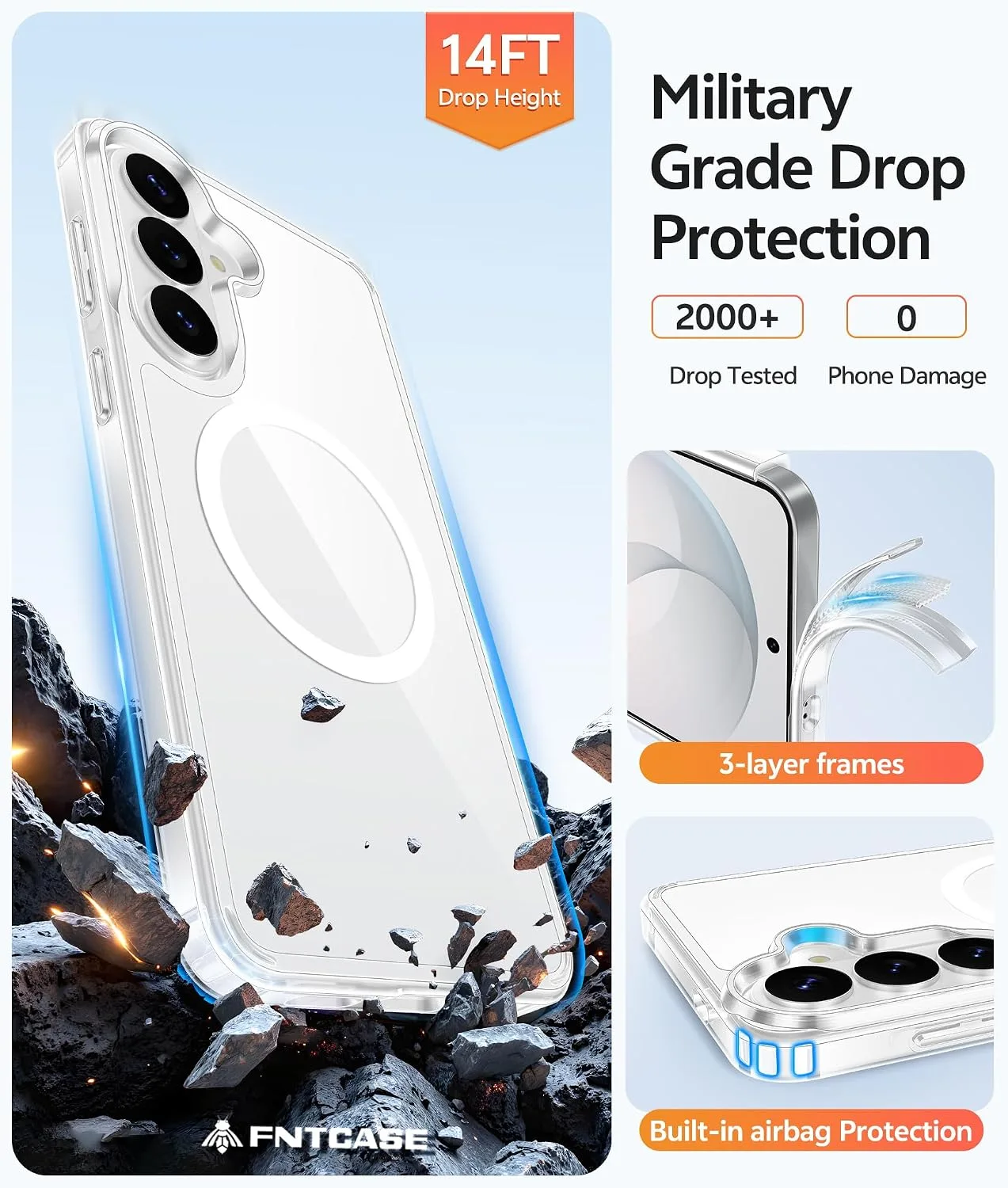 FNTCASE for Samsung Galaxy S26 Plus Case, Fit for Magsafe, Screen Protector