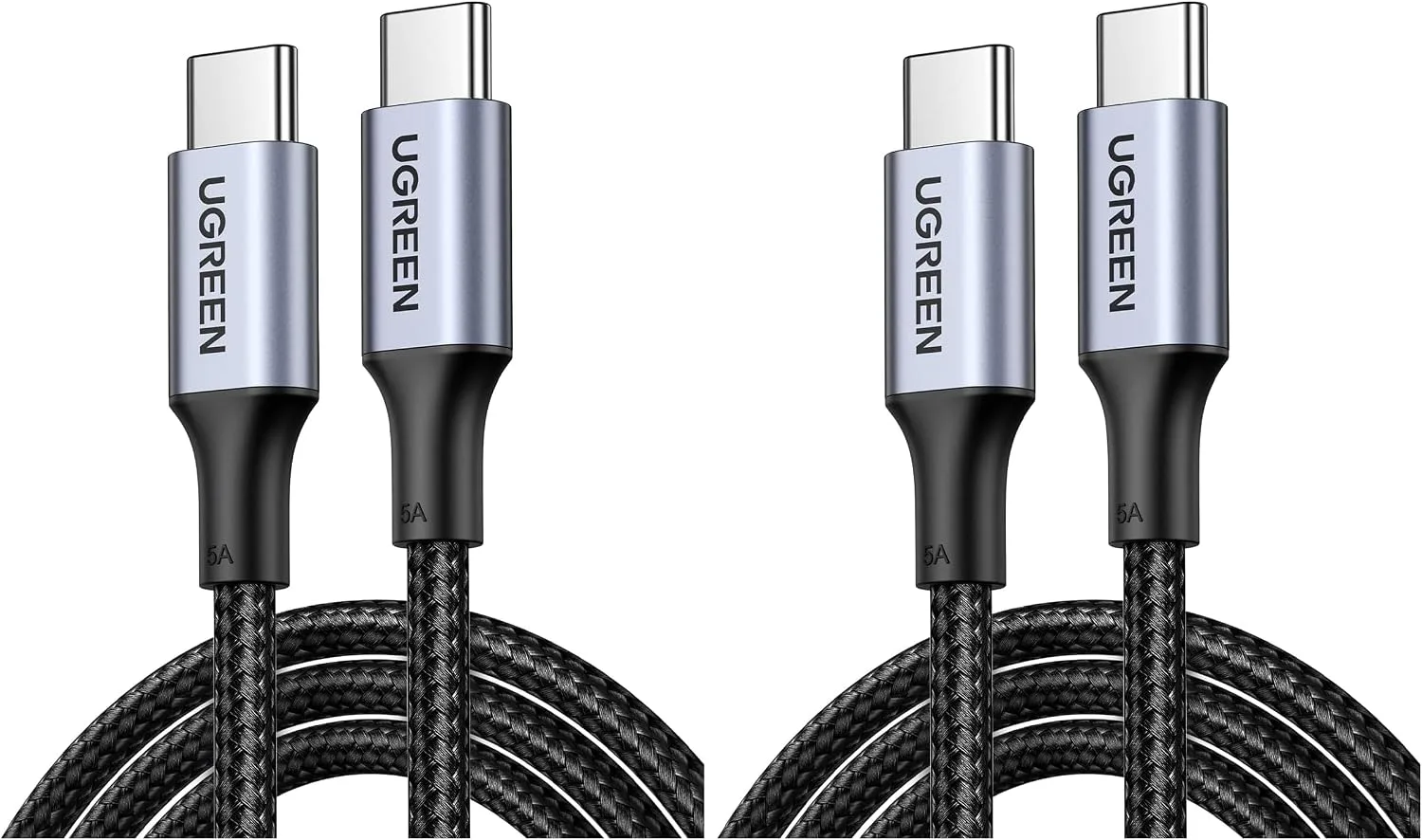 UGREEN 100W USB C to USB C Cable, Fast Charging Cable, 4-Pack, 10ft, Black
