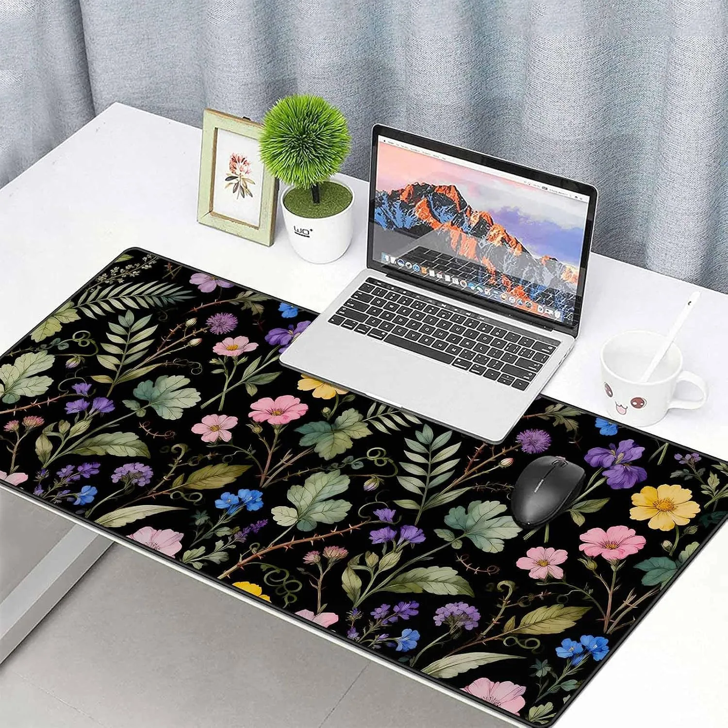 Large Computer Gaming Mouse Pad,XXL Gaming Desk Mat with Non-Slip Rubber Base, Stitched Edges | Keyboard and Mouse Pad for Office | Portable Desk Pad