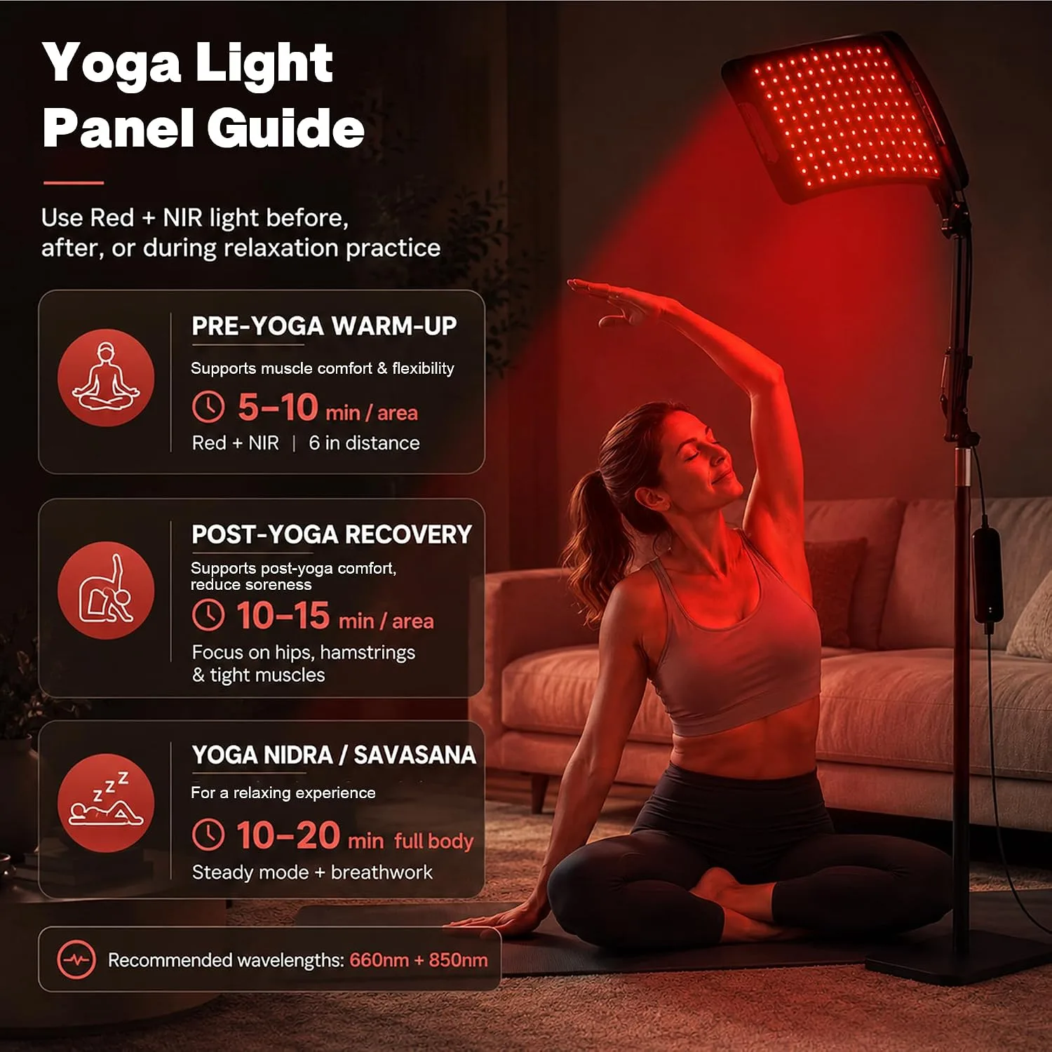 Red Light Therapy for Full Body face, Larger Panel with 204pcs 660nm 850nm 940nm, 3-in-1 LED Beads Light, Infrared Light with Adjustable Stand, Gift for Mom Women Wife Sister Girlfriend